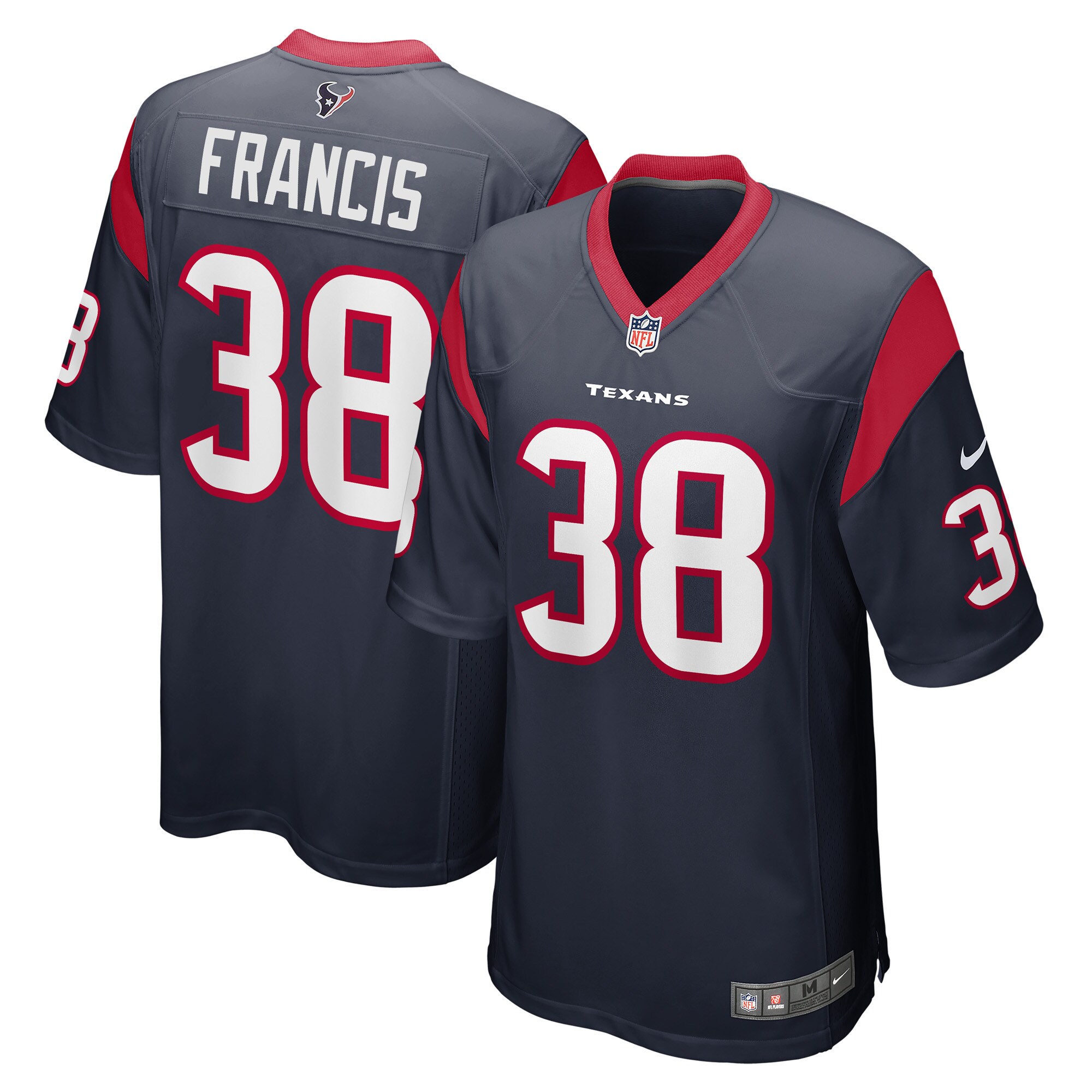 Jacobi Francis Houston Texans  Game Player Jersey - Navy
