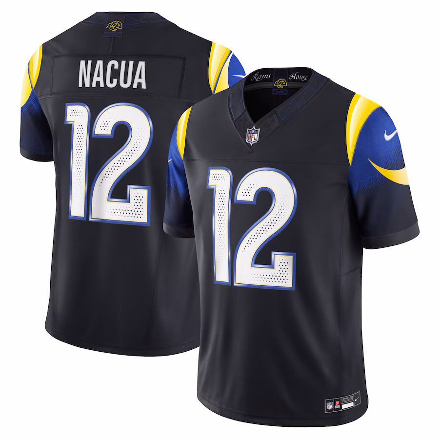 Puka Nacua #12 Los Angeles Rams 2025 Rivalries Collection Limited Jersey - Midnight Blue