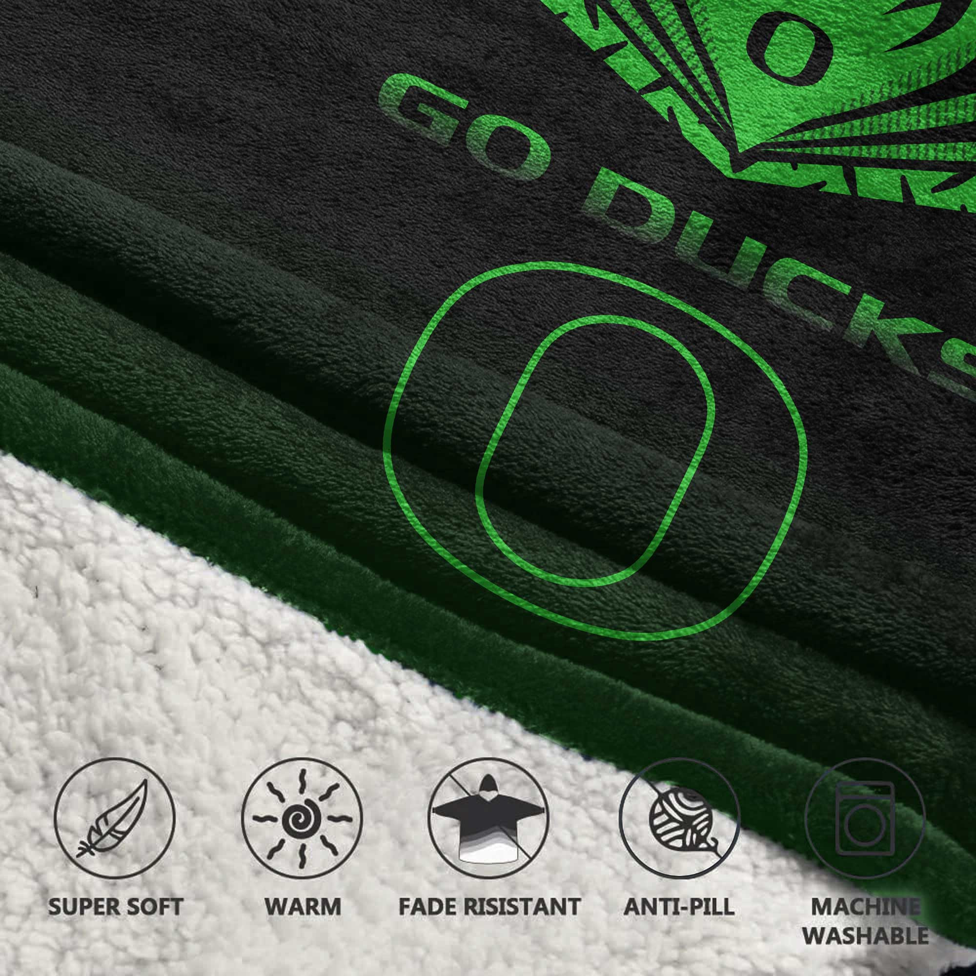 Adult Oregon Football Unisex Blanket Hoodie