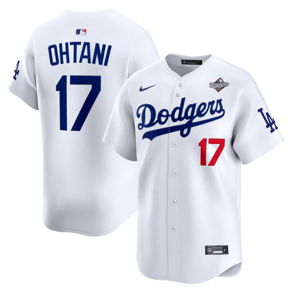 Shohei Ohtani #17 Los Angeles Dodgers 2025 World Series Home Limited Player Jersey - White