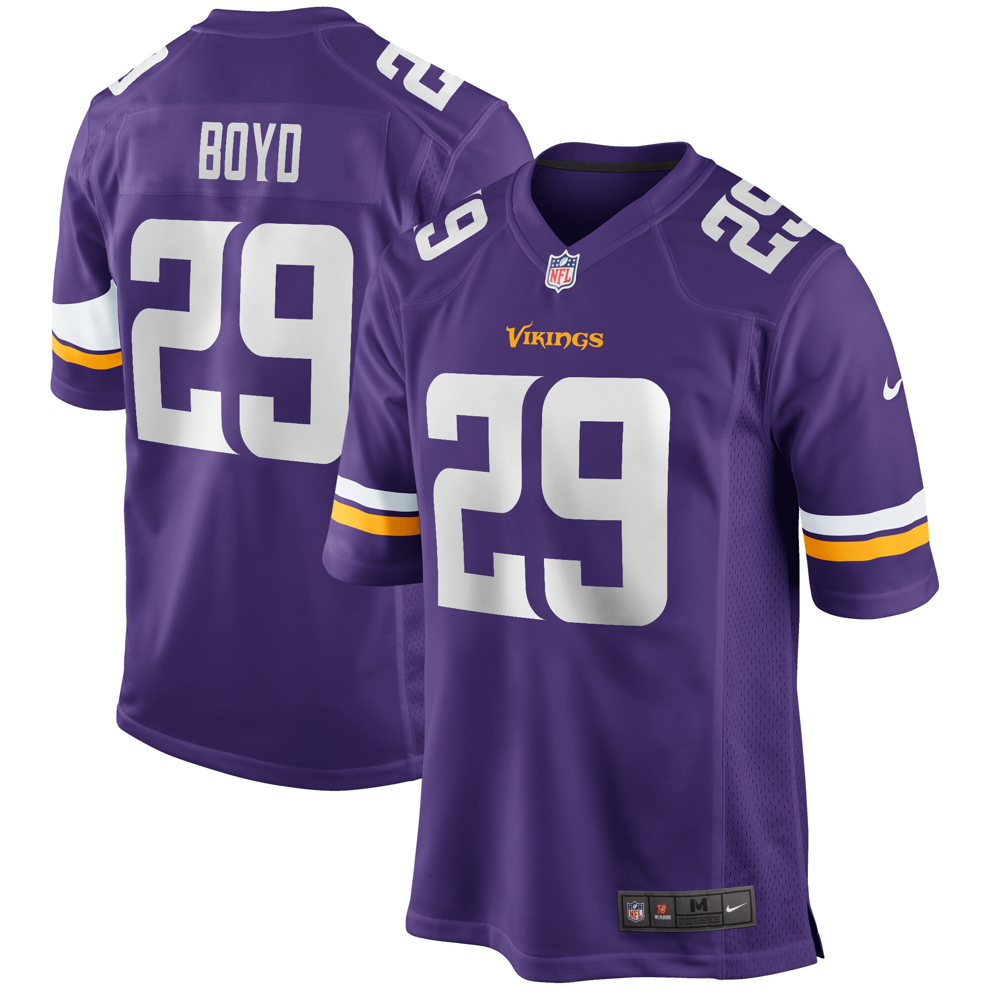Kris Boyd Minnesota Vikings  Game Jersey - Purple