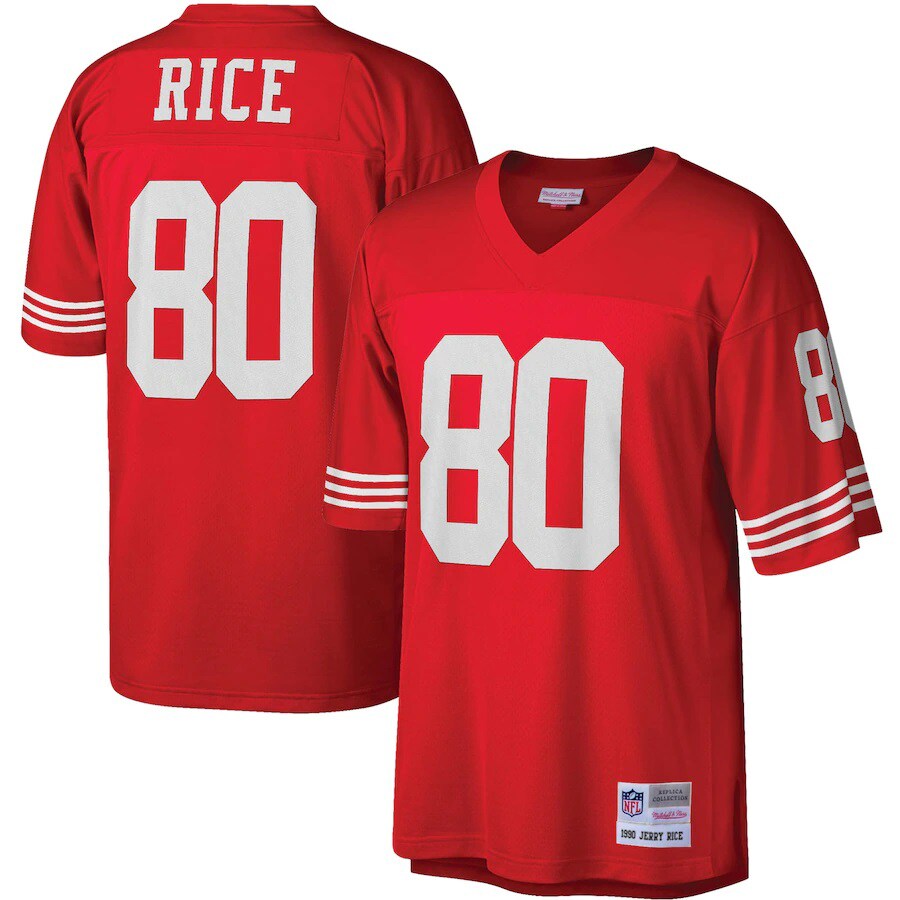 Jerry Rice San Francisco 49ers  Big & Tall 1990 Retired Player Replica Jersey - Scarlet