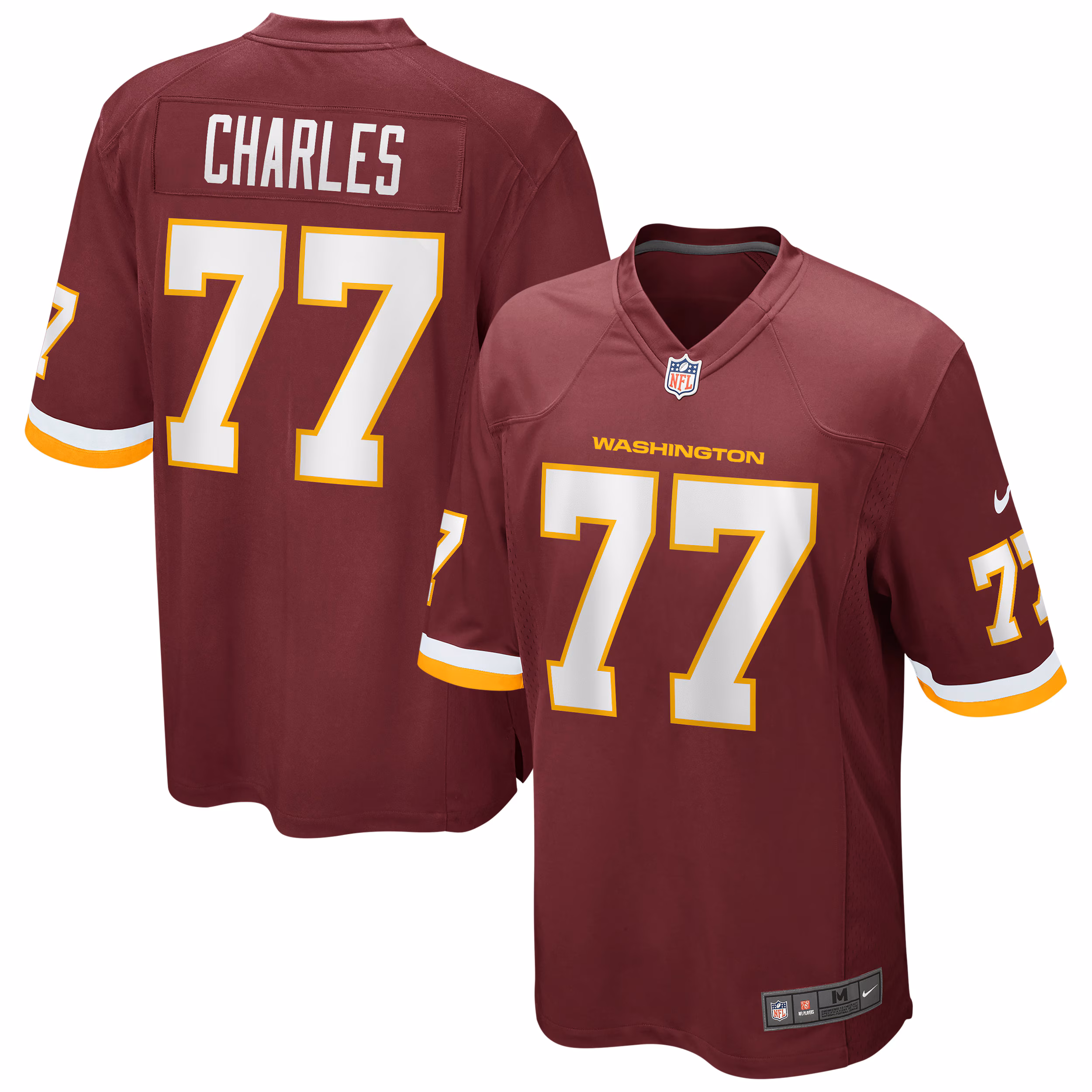 Saahdiq Charles Washington Football Team Game Player Jersey - Burgundy