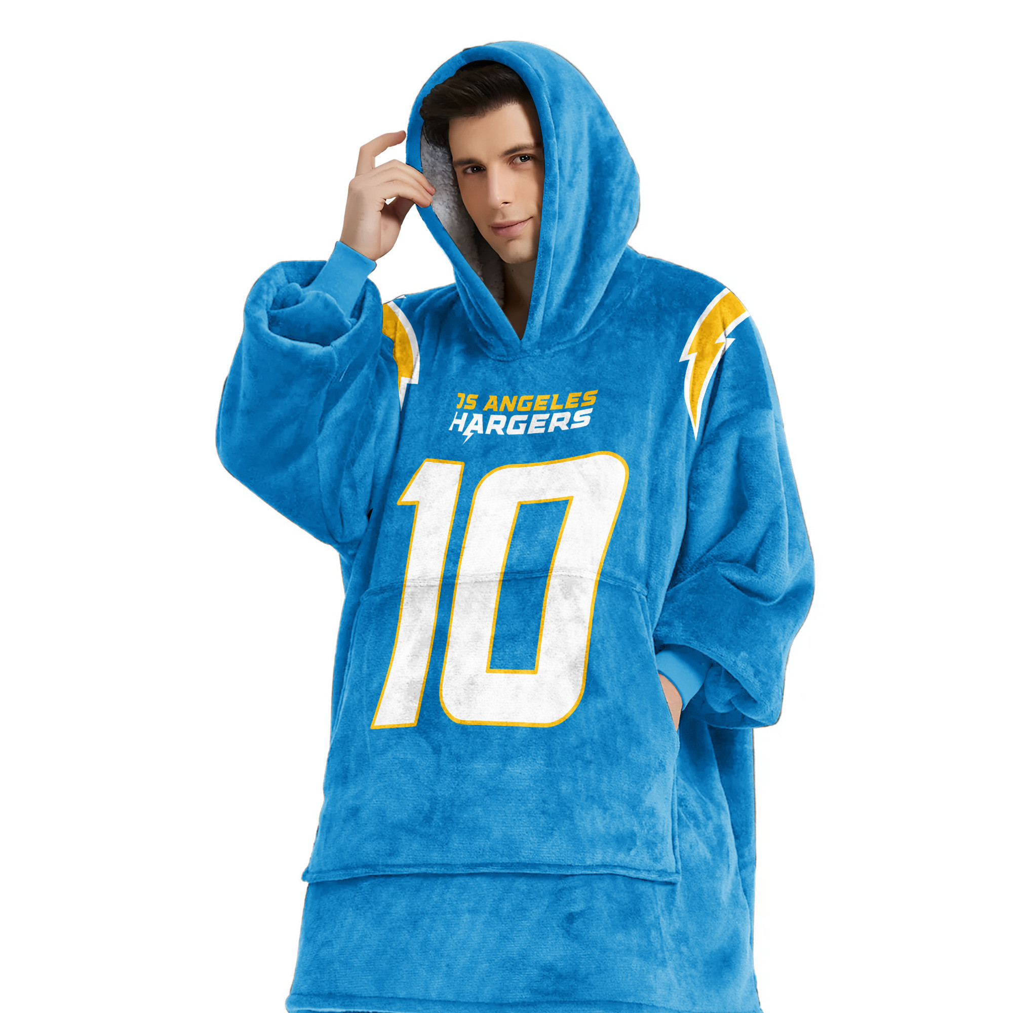 Adult JH 10 Los Angeles Football Unisex Blanket Hoodie