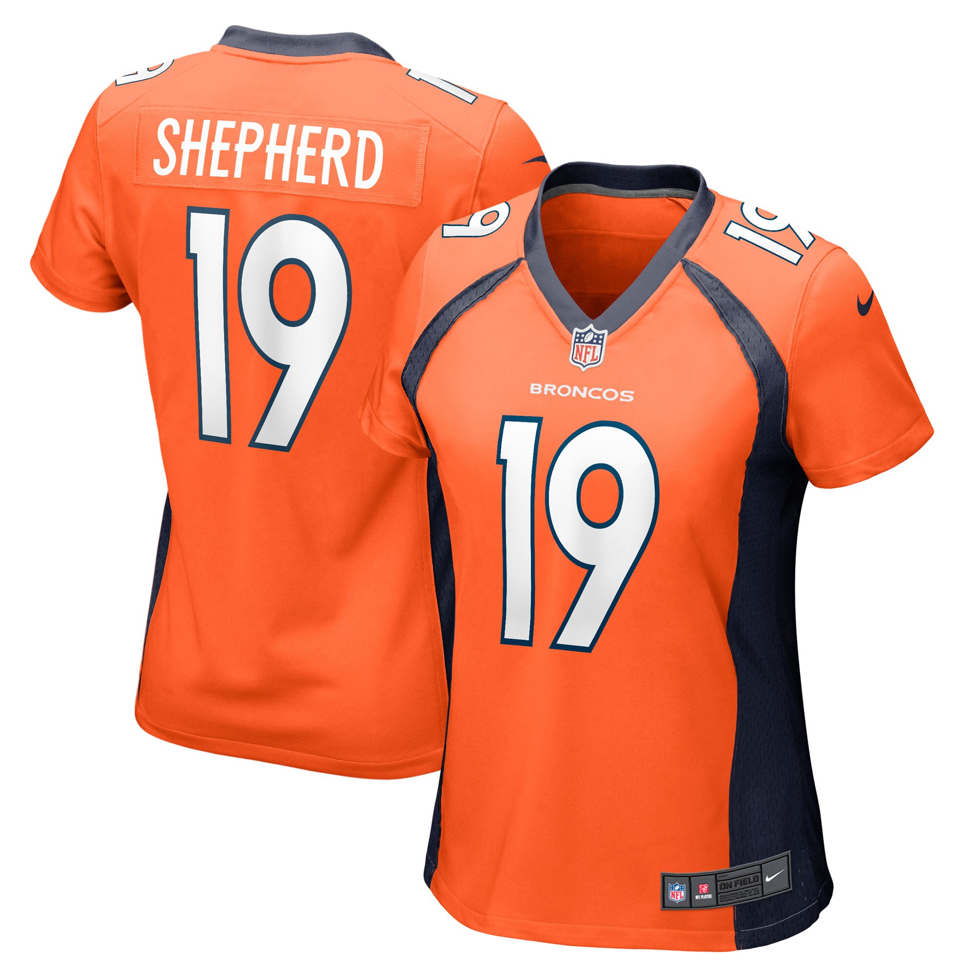 Darrius Shepherd Denver Broncos  Women's Game Player Jersey - Orange