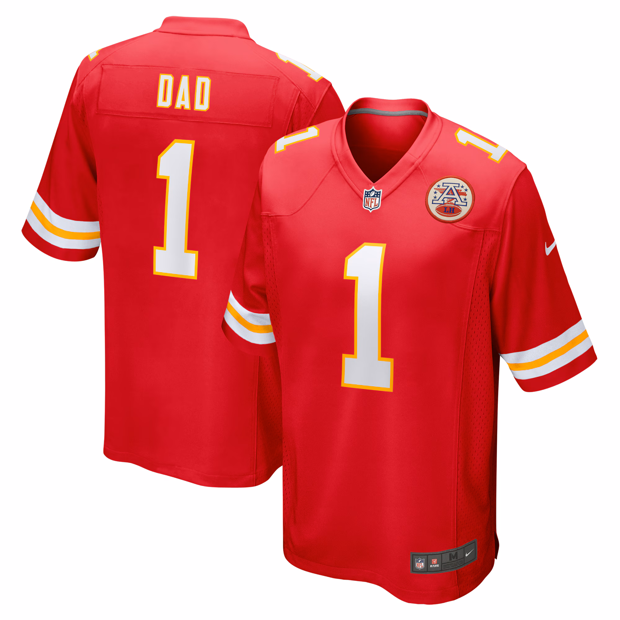Number 1 Dad Kansas City Chiefs Game Jersey - Red