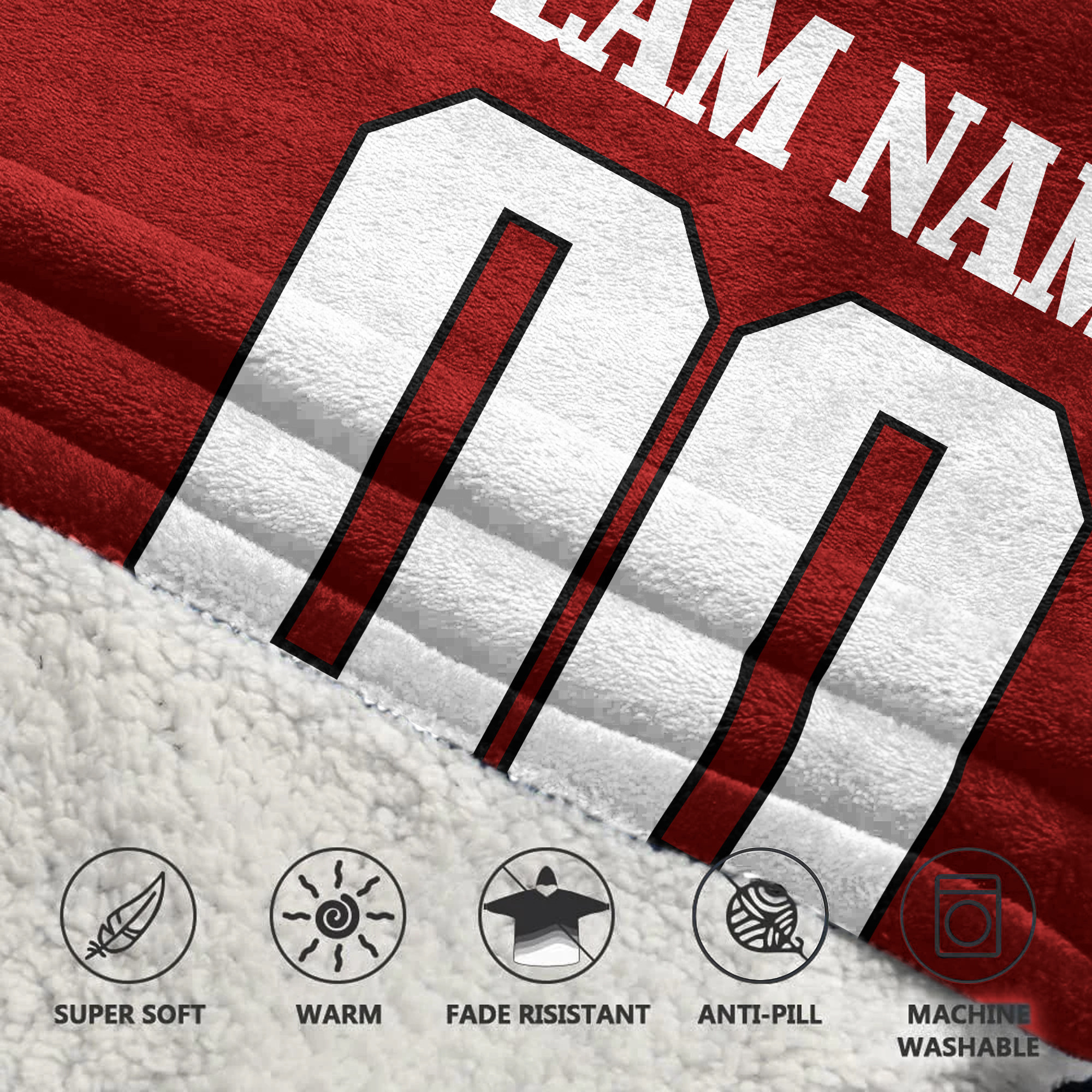 Adult Custom Blanket Hoodie Indiana Inspired Color