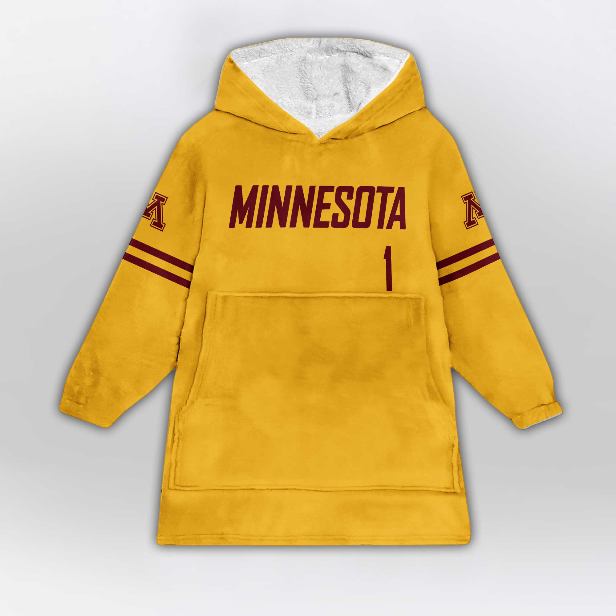 Kid 1 Minnesota Football Unisex Blanket Hoodie