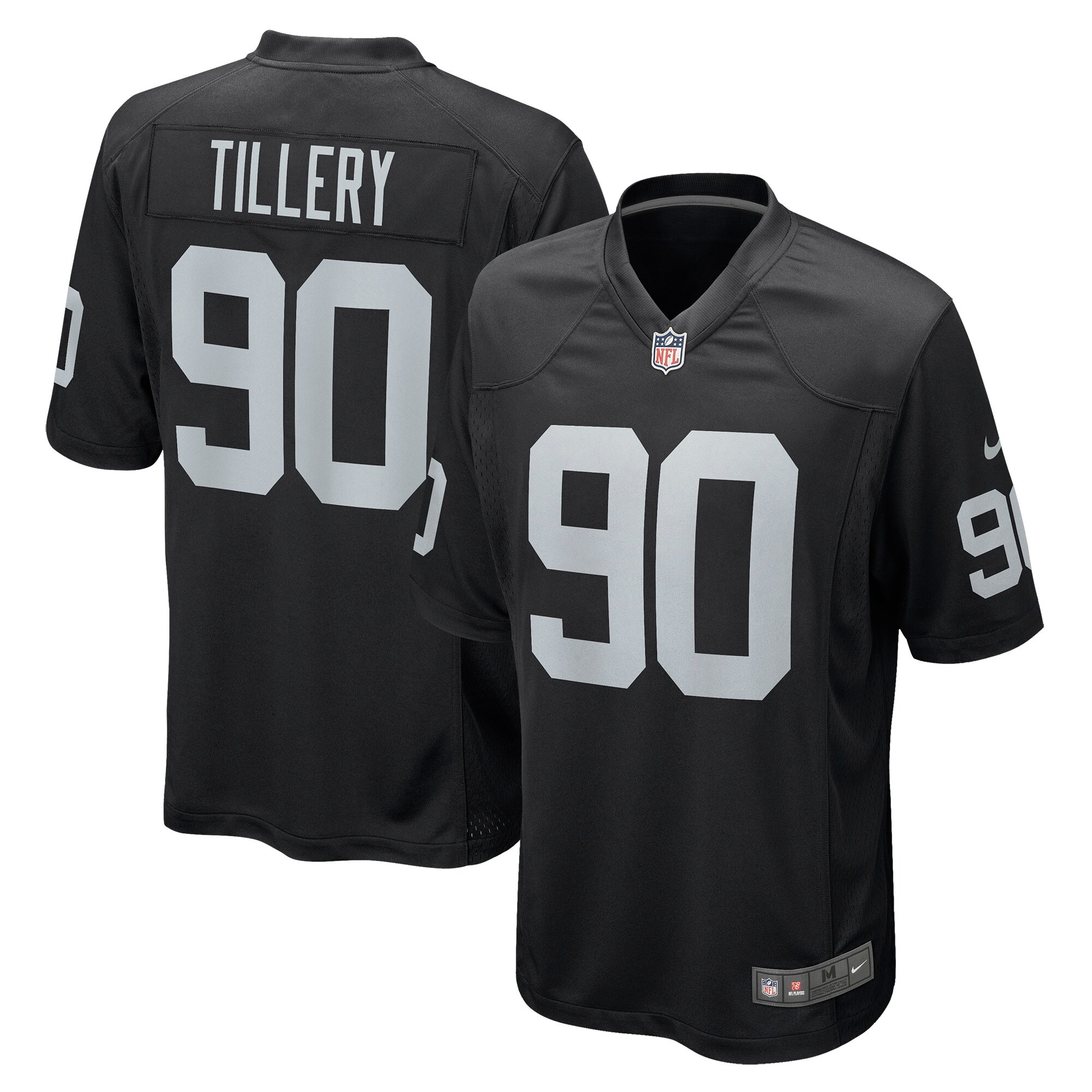 Jerry Tillery Las Vegas Raiders  Game Player Jersey - Black