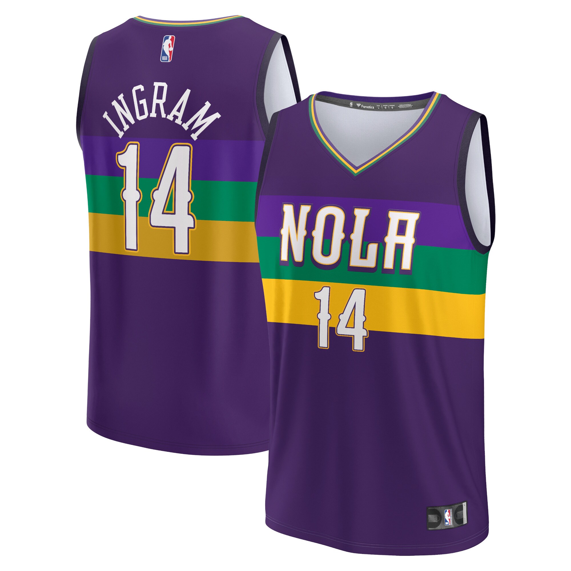 Brandon Ingram New Orleans Pelicans  Youth 2022/23 Fastbreak Jersey - City Edition - Purple
