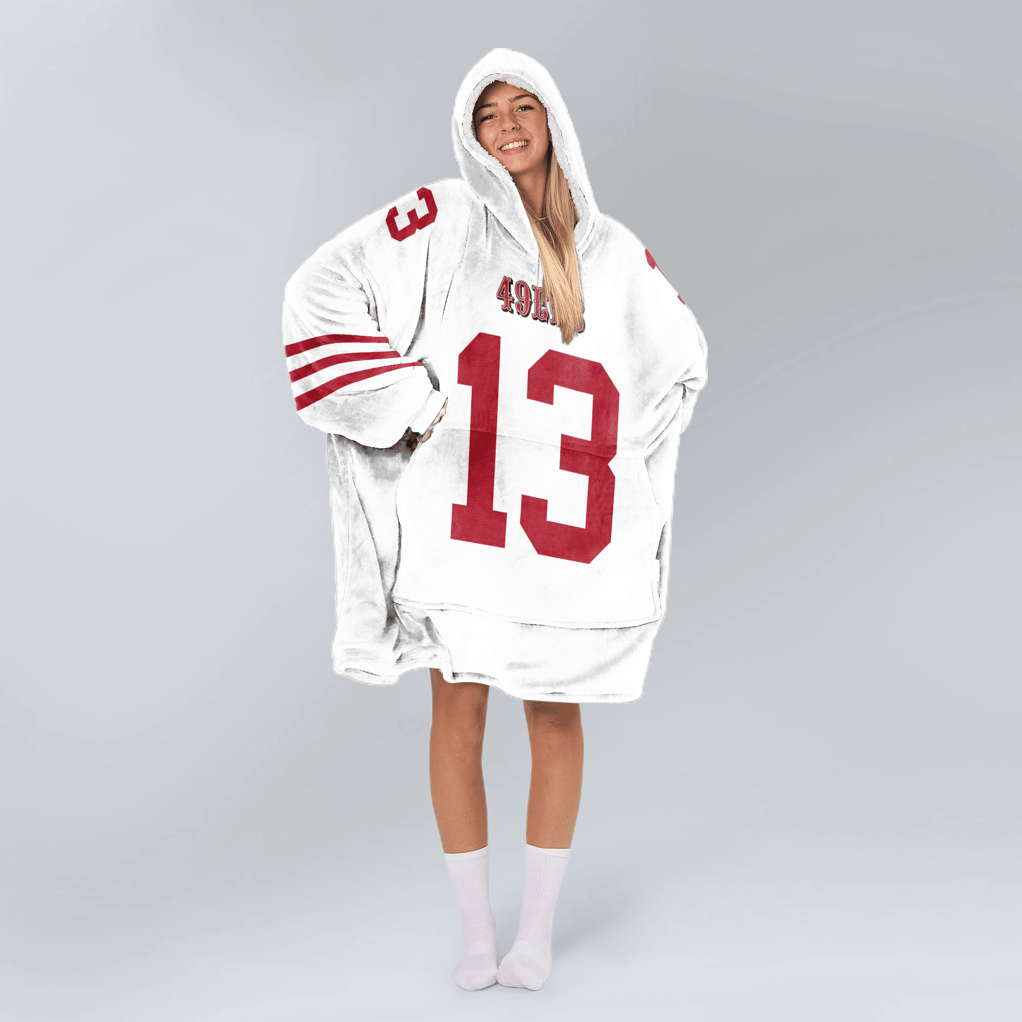 Adult B.P 13 San Francisco 49ers Football Unisex Blanket Hoodie
