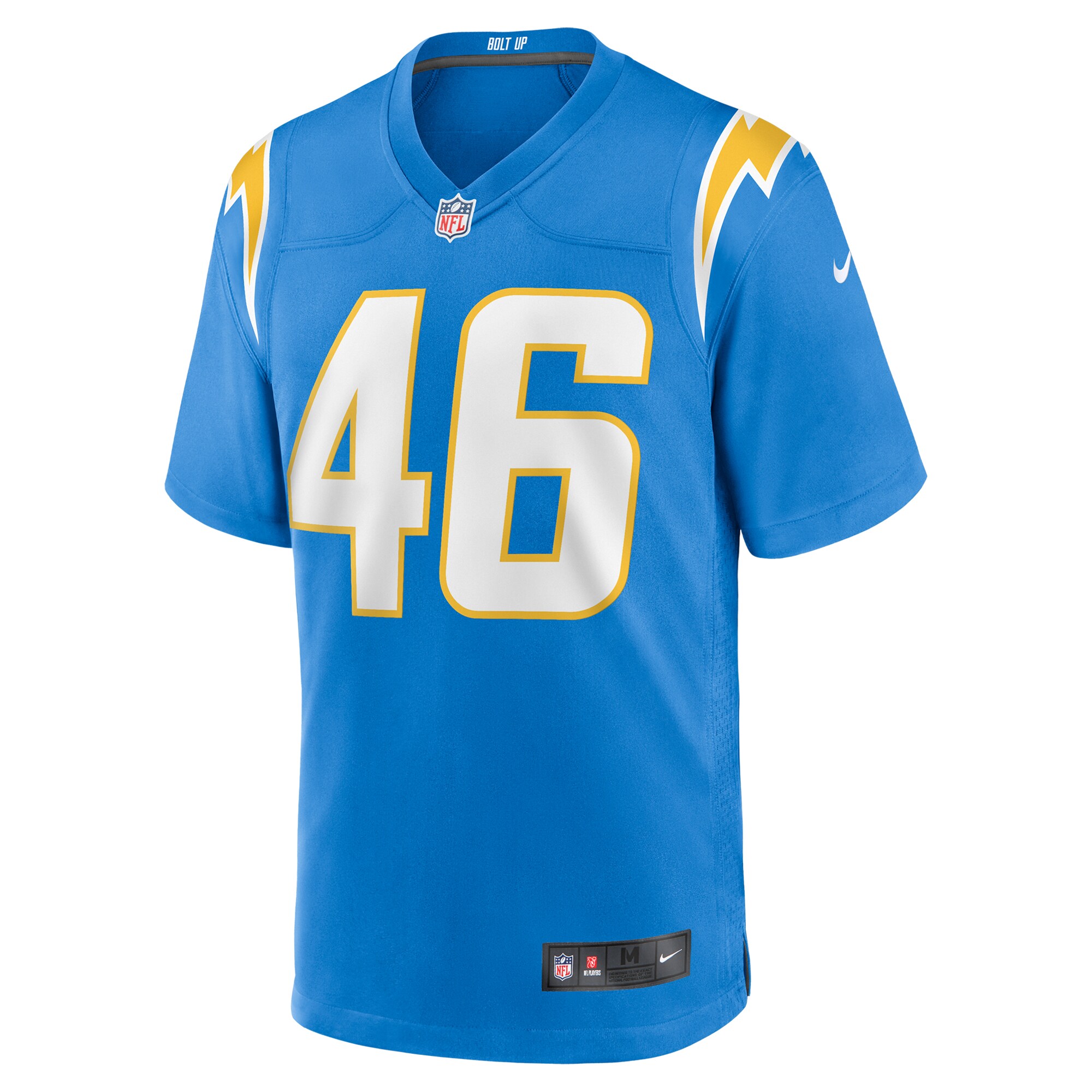 Praise Olatoke Los Angeles Chargers Team Game Jersey -  Powder Blue