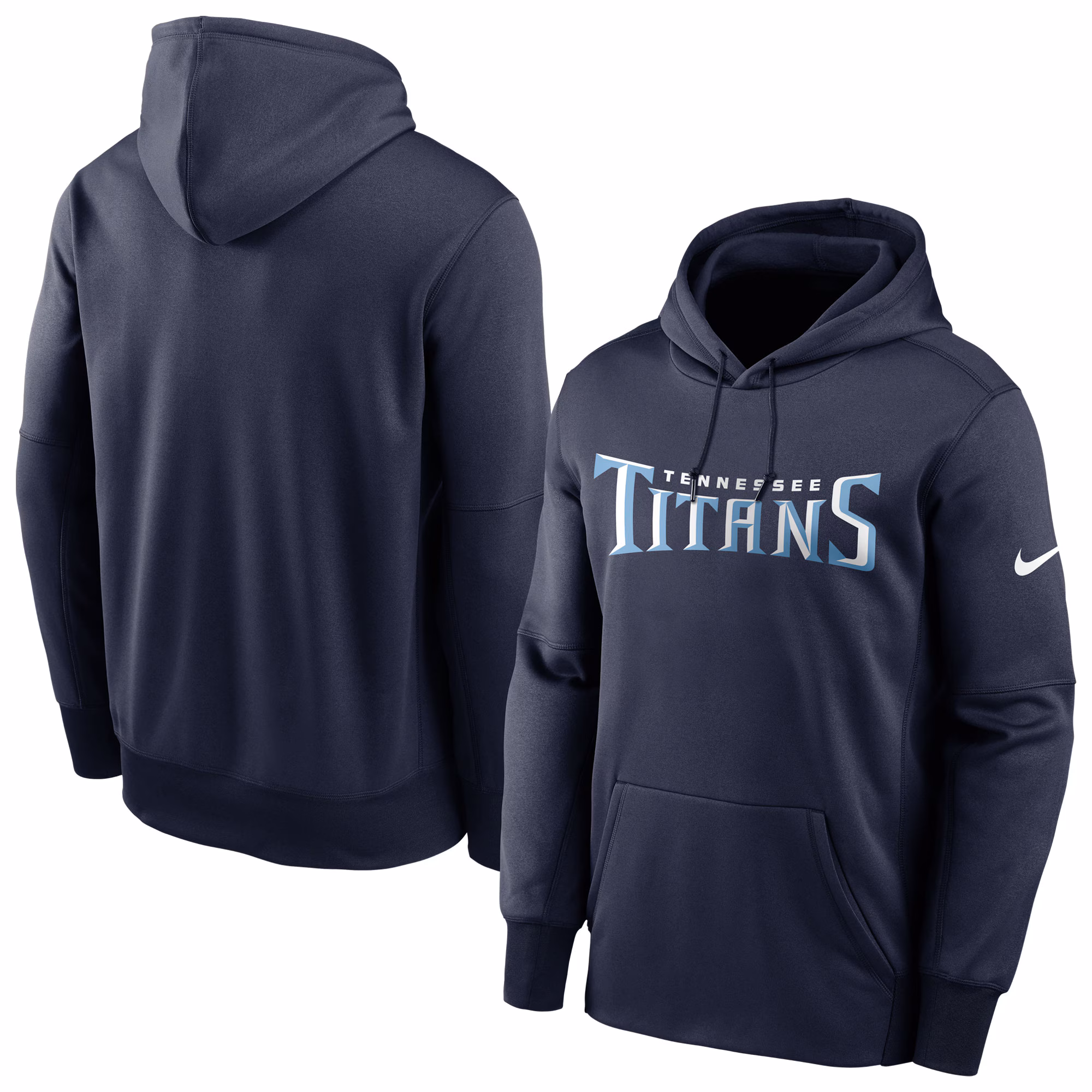 Tennessee Titans Fan Gear Wordmark Performance Pullover Hoodie - Navy