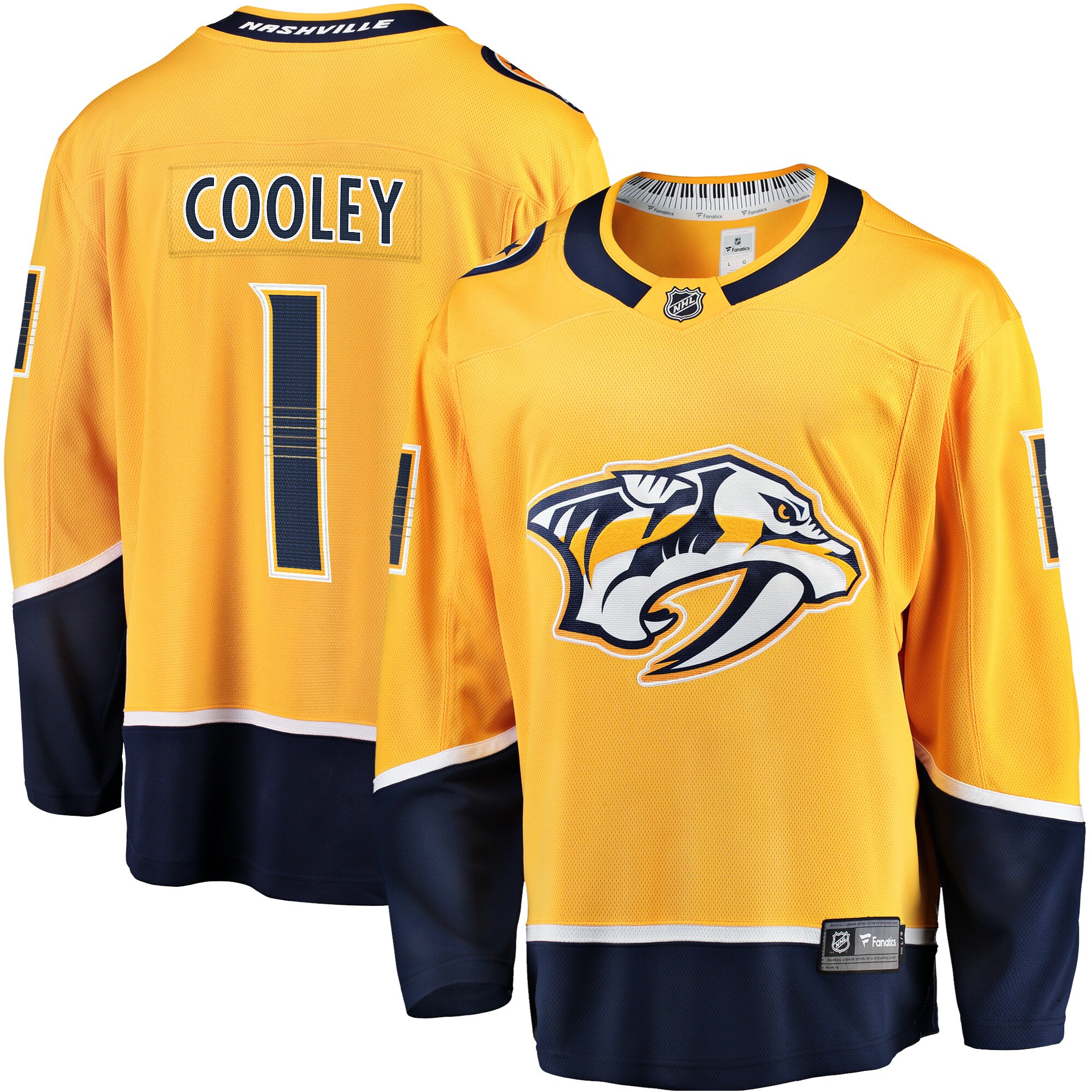 Devin Cooley Nashville Predators Home Breakaway Player Jersey - Gold