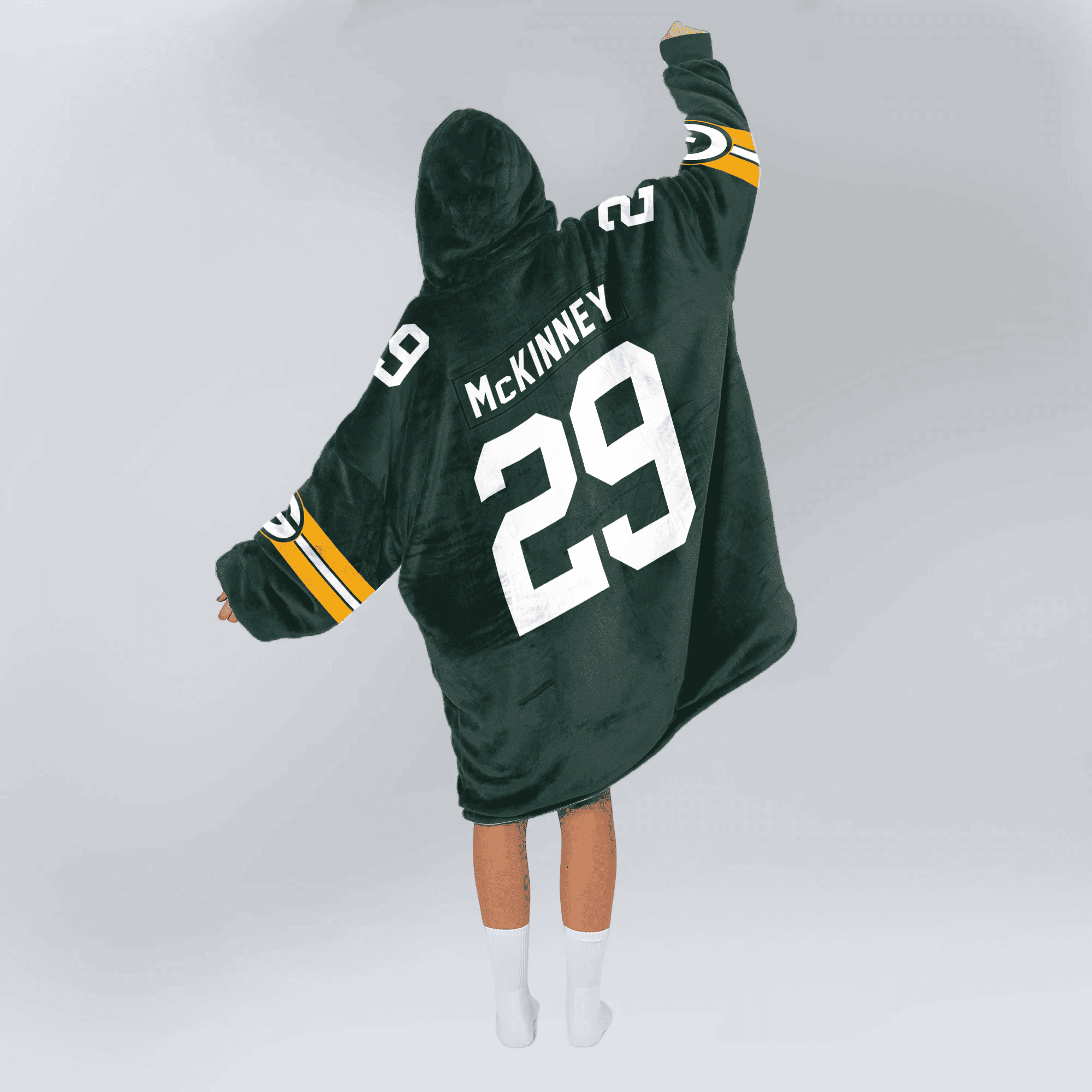Adult 29 Green Bay Football Unisex Blanket Hoodie