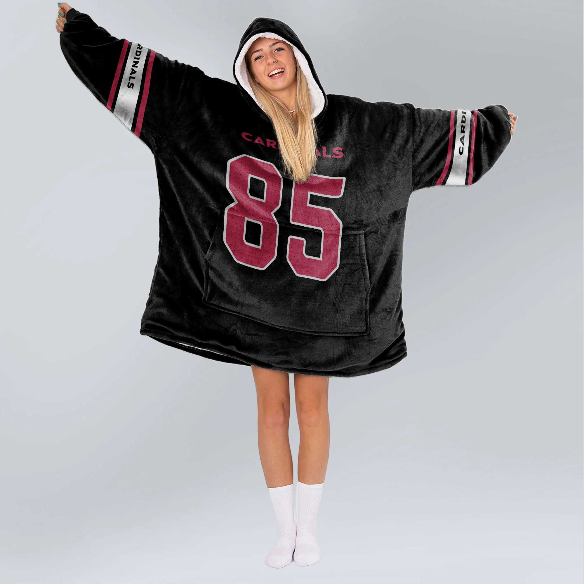 Adult 85 Arizona Football Unisex Blanket Hoodie
