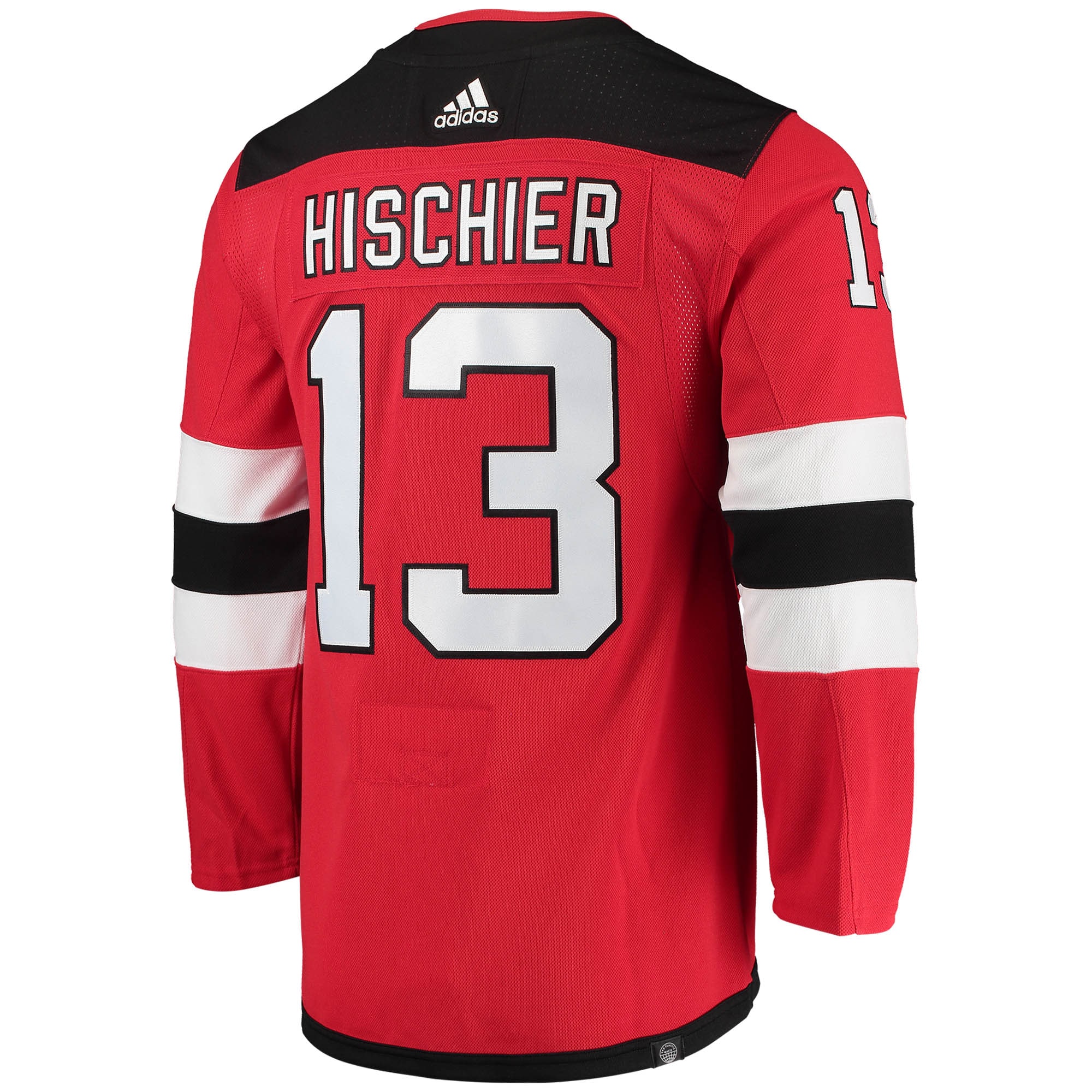 Nico Hischier New Jersey Devils  Home Captain Patch Primegreen Authentic Pro Player Jersey - Red