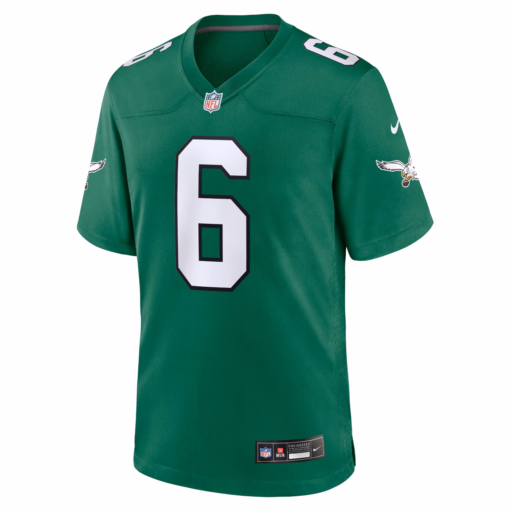 DeVonta Smith #6 Philadelphia Eagles Alternate Game Player Jersey - Kelly Green