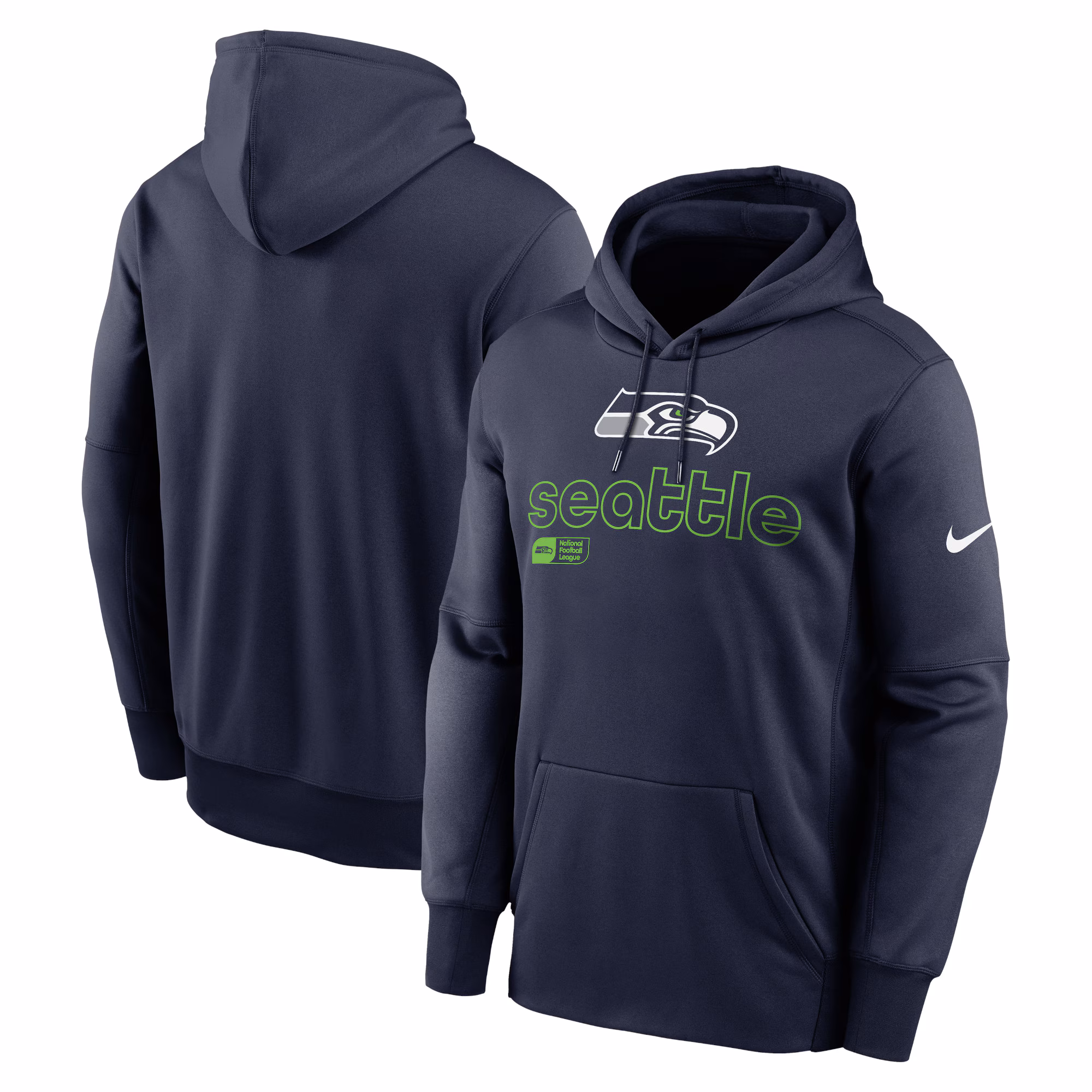 Seattle Seahawks Performance Pullover Hoodie - College Navy