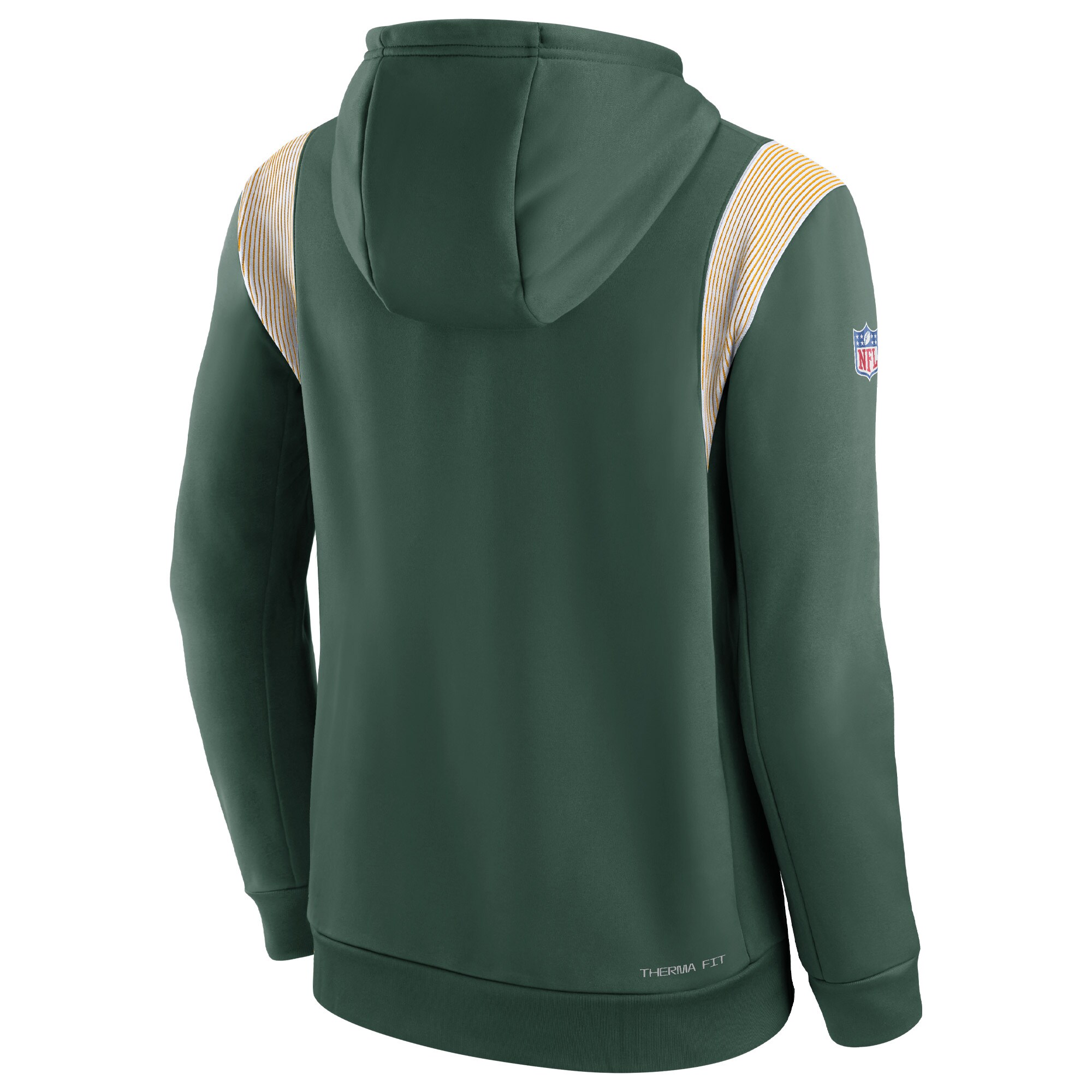 Green Bay Packers Sideline Athletic Stack Performance Pullover Hoodie - Green