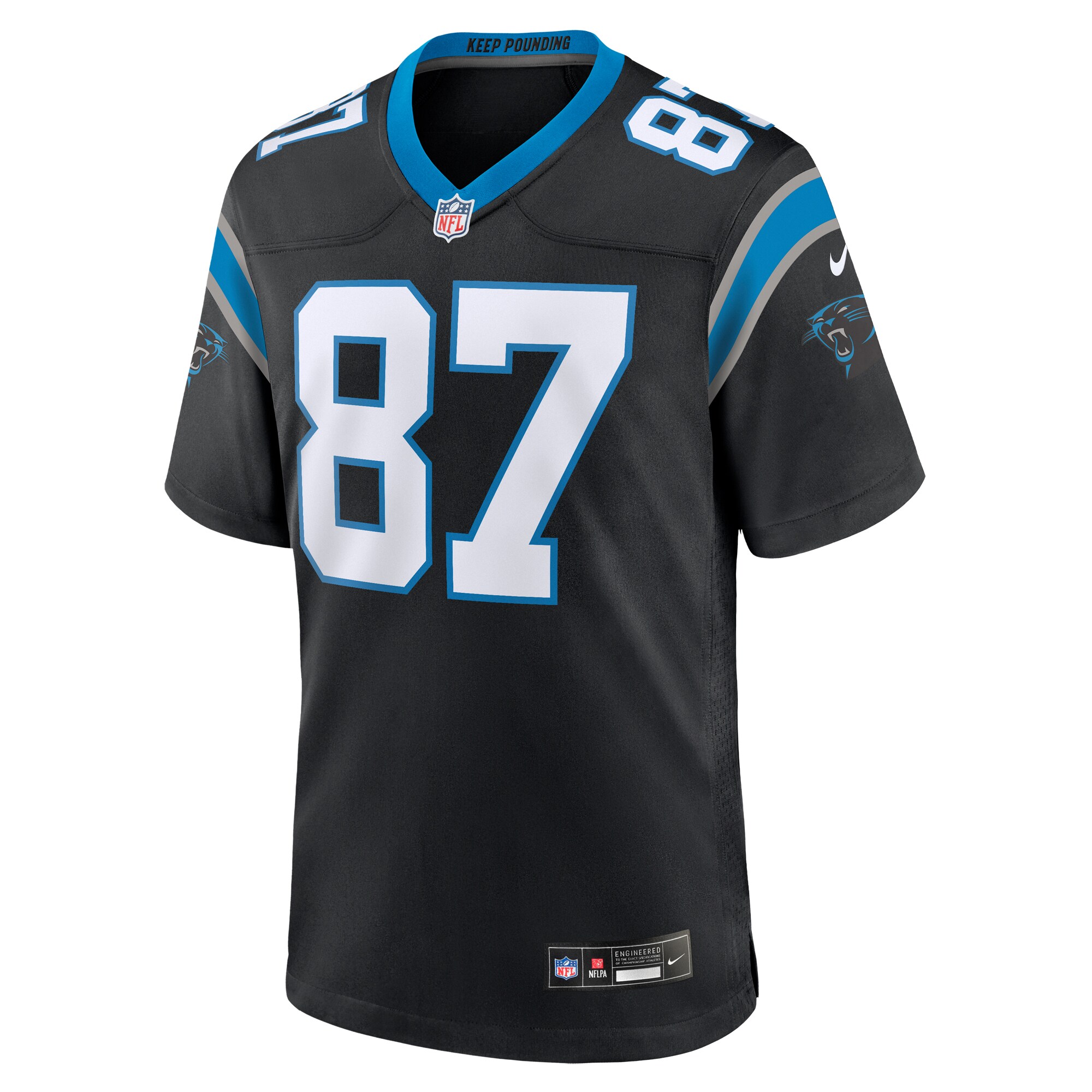 Matt Landers Carolina Panthers Game Jersey - Black
