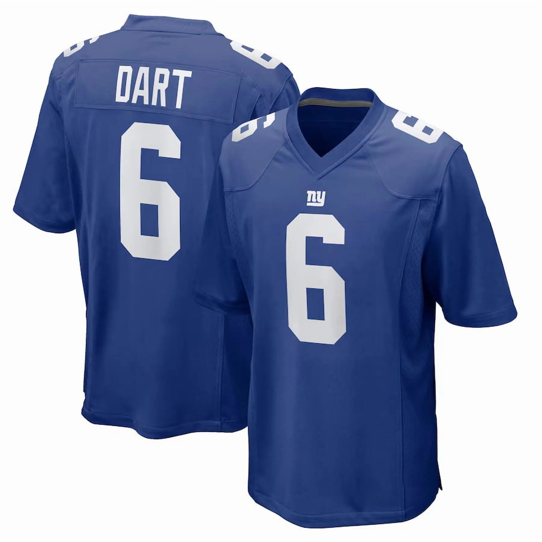 Men's New York Giants #6 Jaxson Dart Royal 2025 NFL Draft First Round Pick Game Jersey