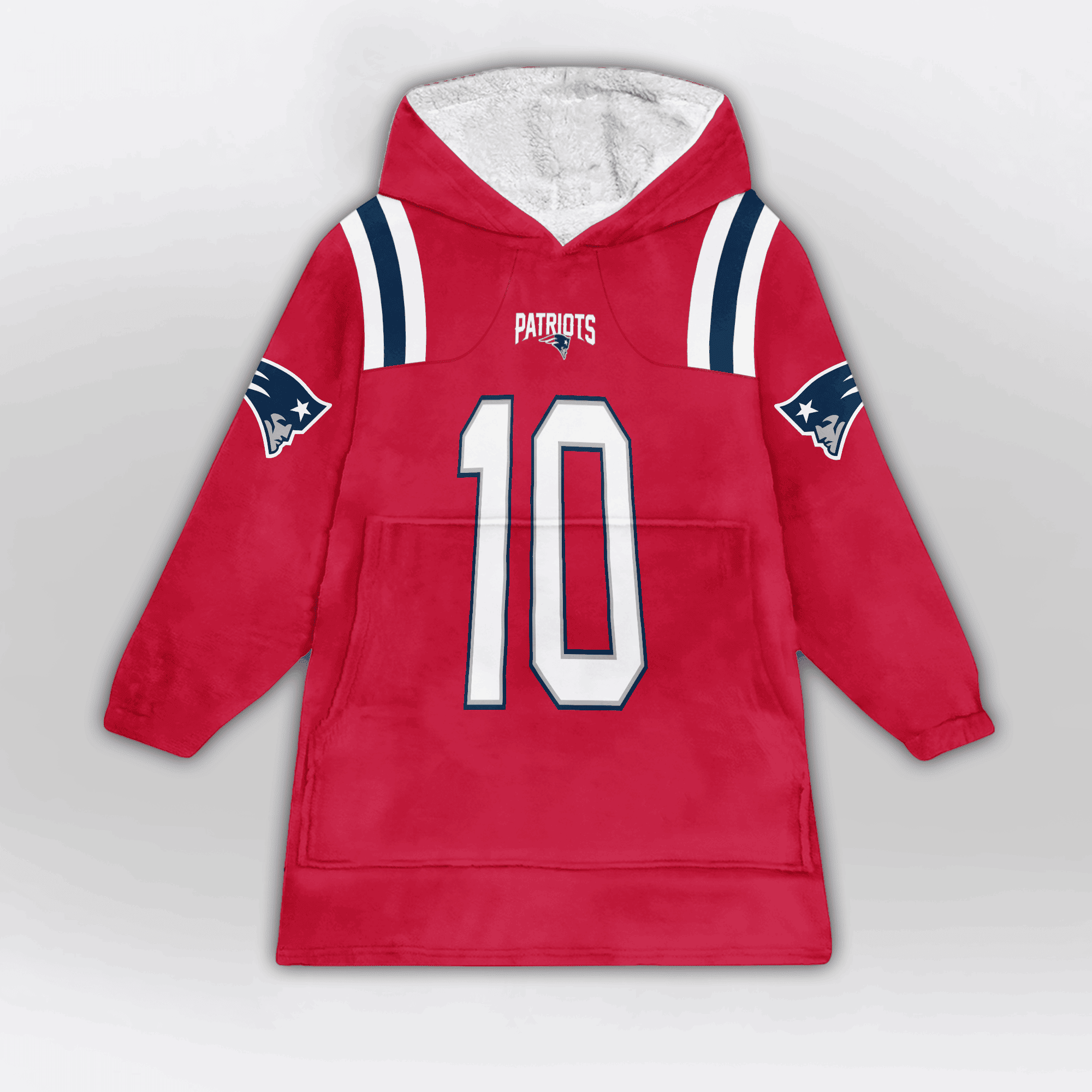 Kid 10 New England Football Unisex Blanket Hoodie
