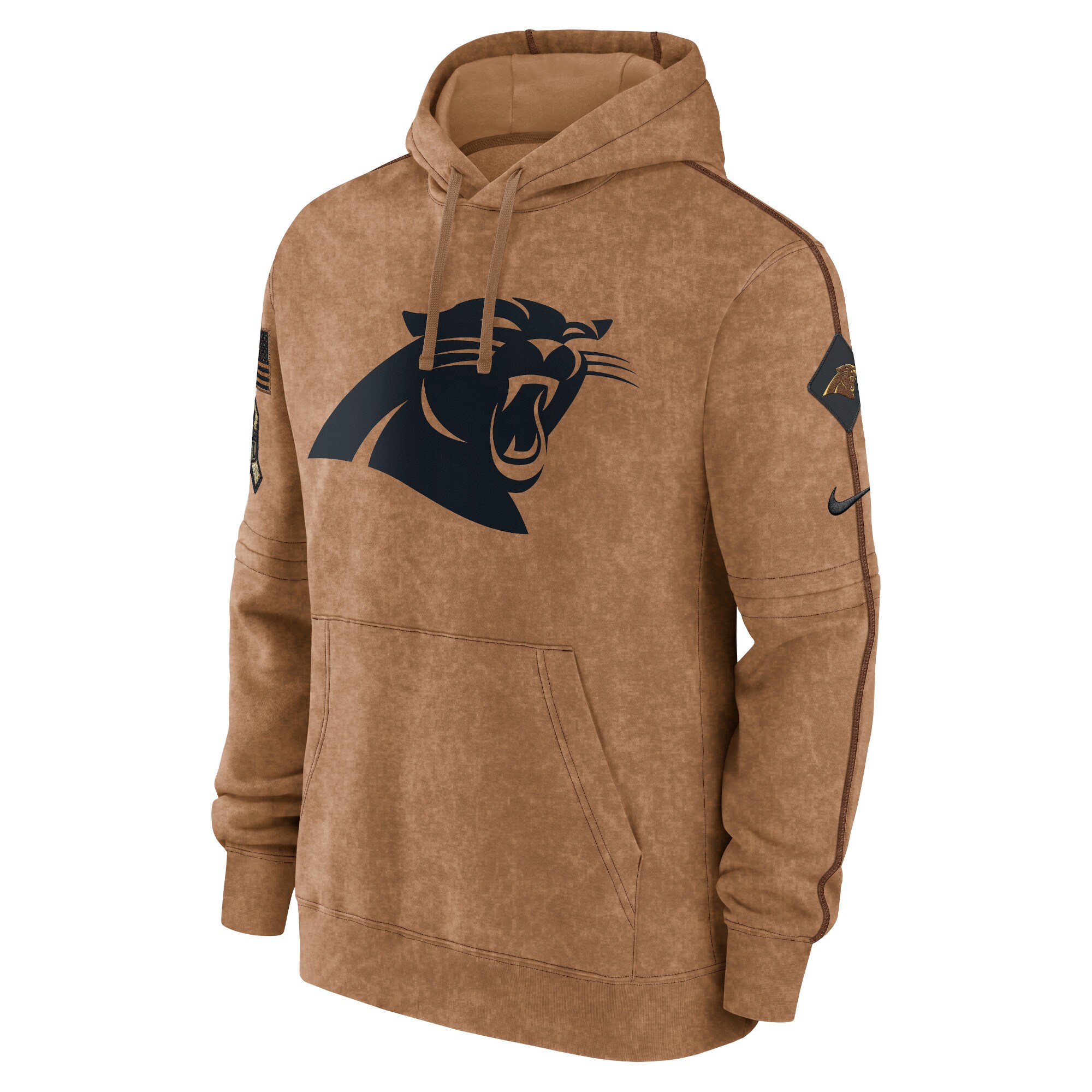 Carolina Panthers  2023 Salute To Service Club Pullover Hoodie - Brown