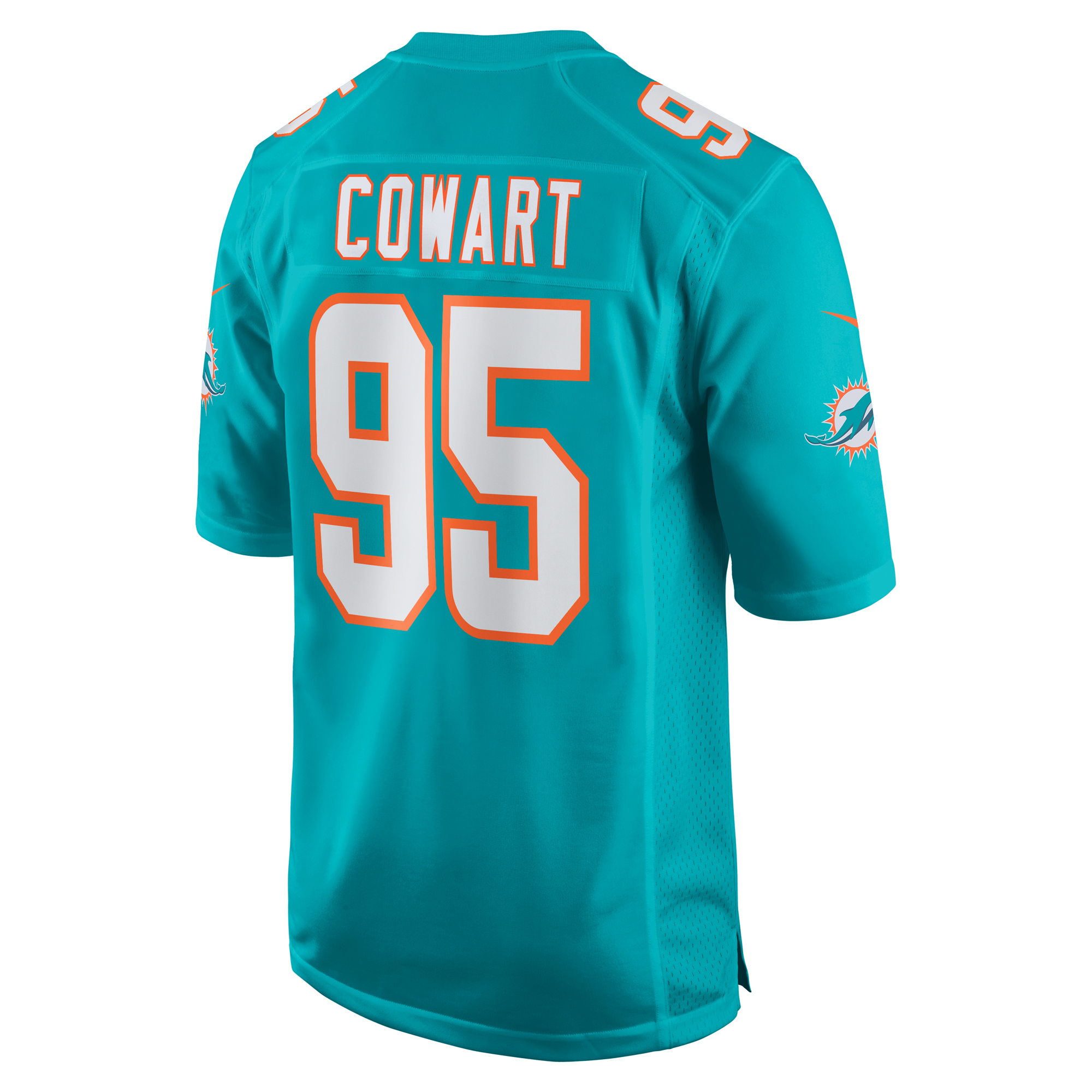 Byron Cowart Miami Dolphins  Game Jersey -  Aqua