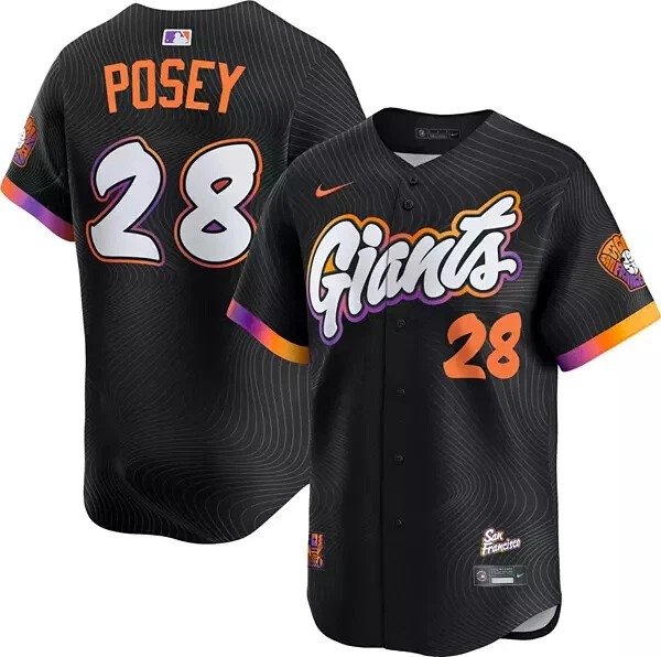 Men's San Francisco Giants Buster Posey #28  2025 City Connect Limited Jersey