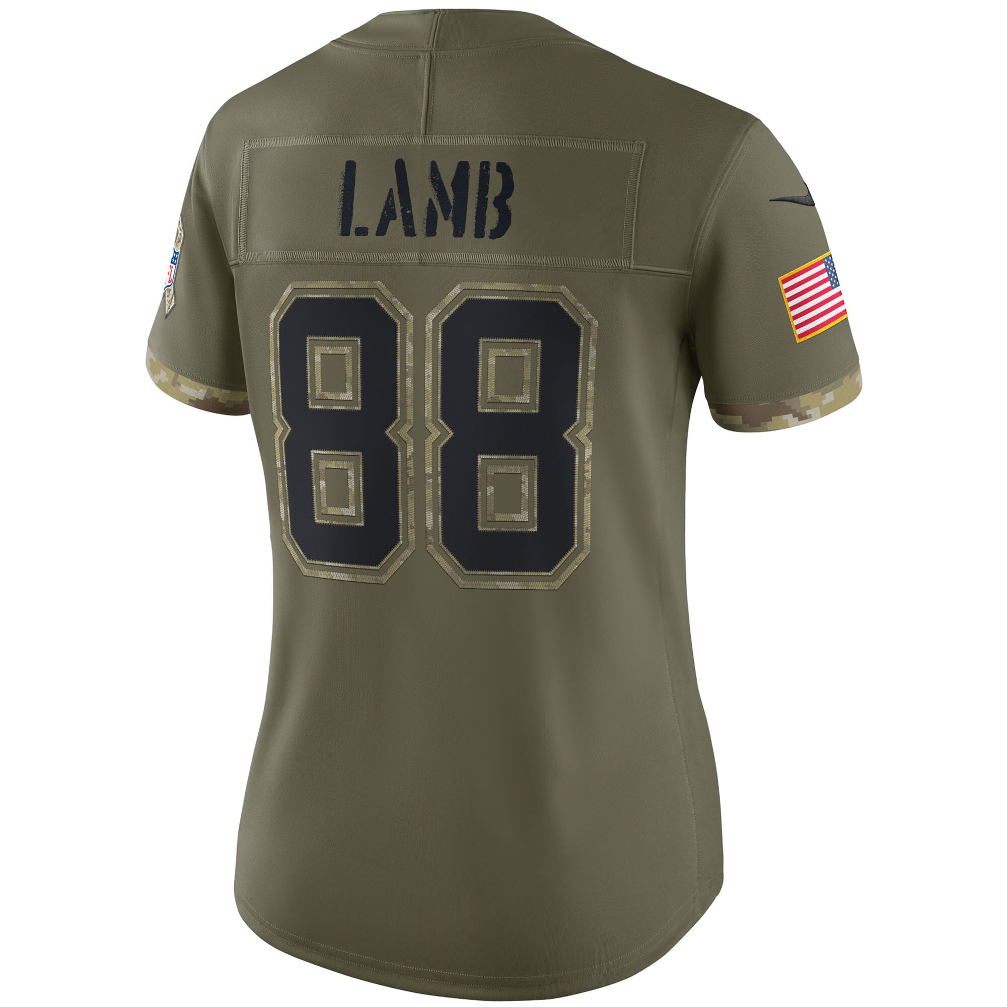 CeeDee Lamb Dallas Cowboys  Women's 2022 Salute To Service Limited Jersey - Olive
