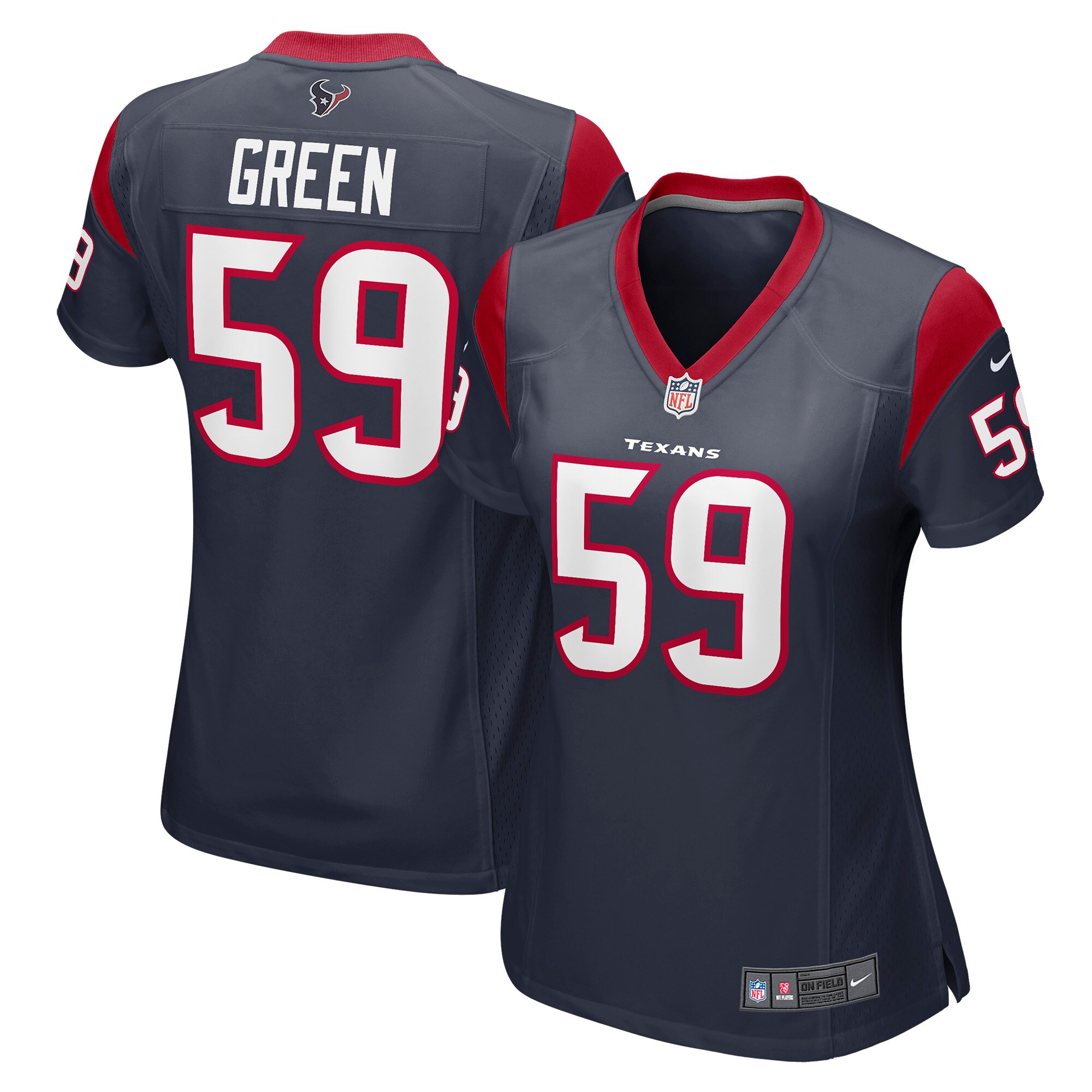 Kenyon Green Houston Texans Women's Game Player Jersey - Navy