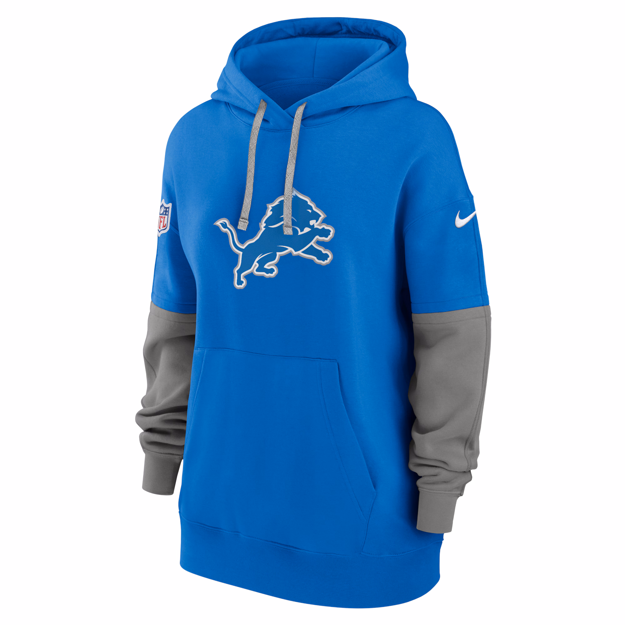Detroit Lions Women's 2024 Sideline Essential Fleece Pullover Hoodie - Blue