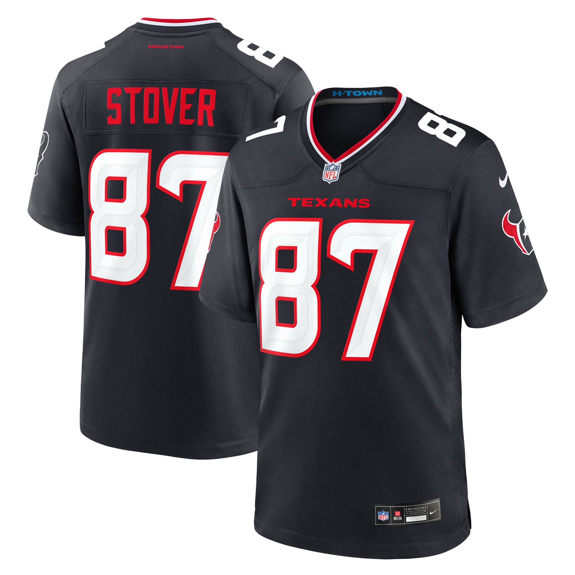 Cade Stover Houston Texans Game Jersey -  Navy