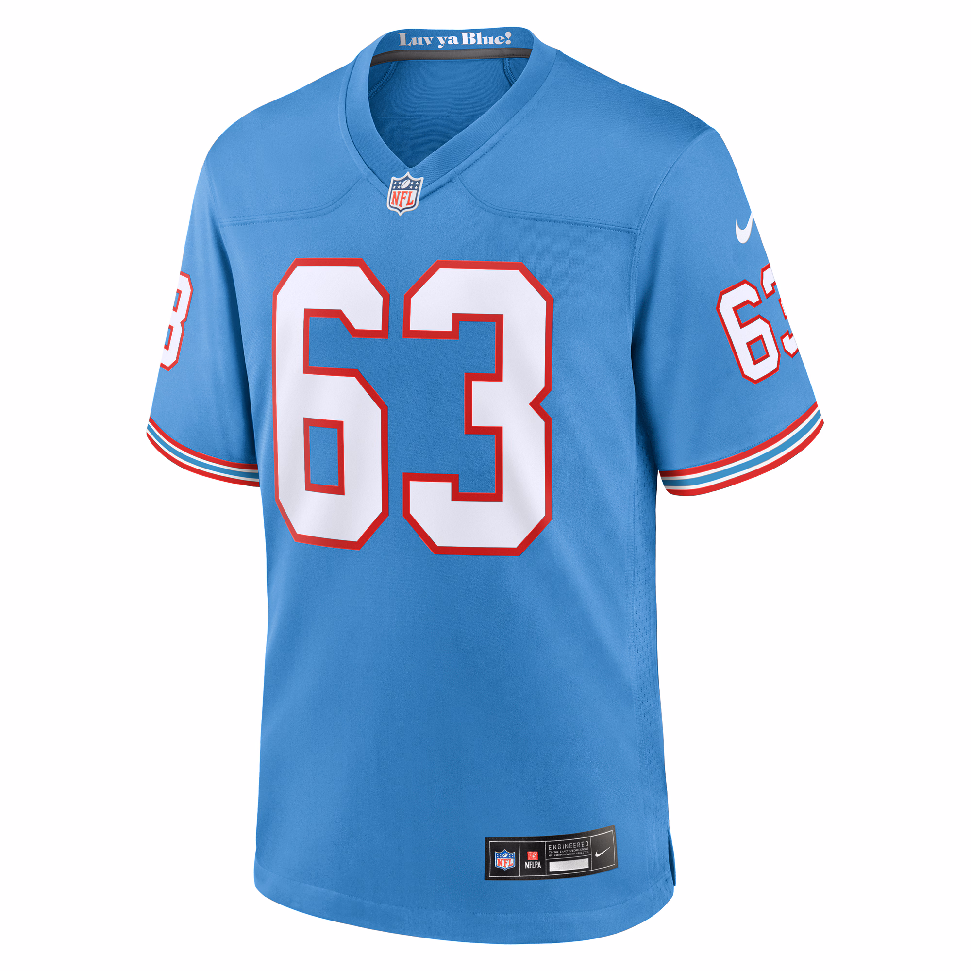 Mike Munchak Tennessee Titans Oilers Throwback Retired Player Game Jersey - Light Blue