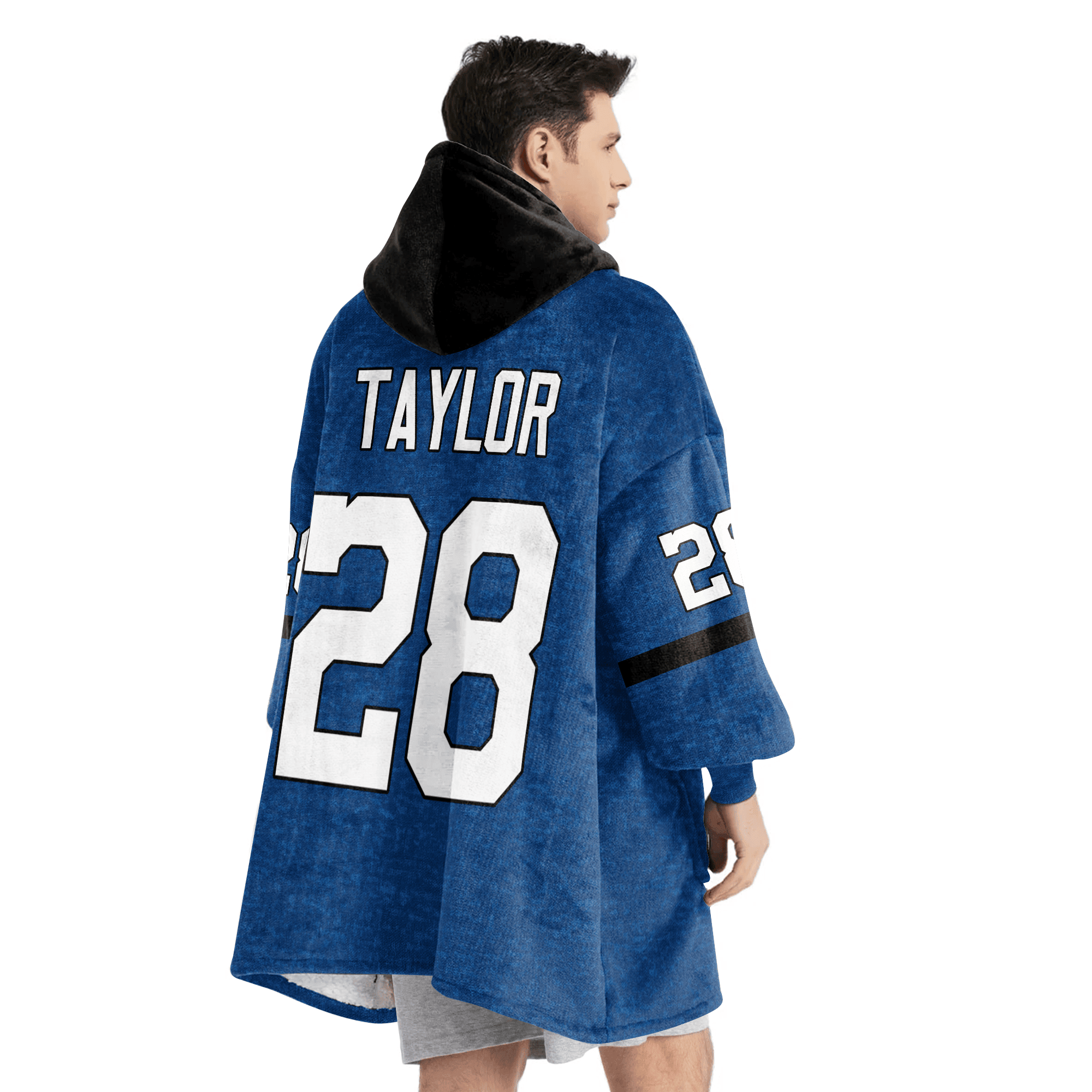 Adult 28 Indianapolis Football Unisex Blanket Hoodie