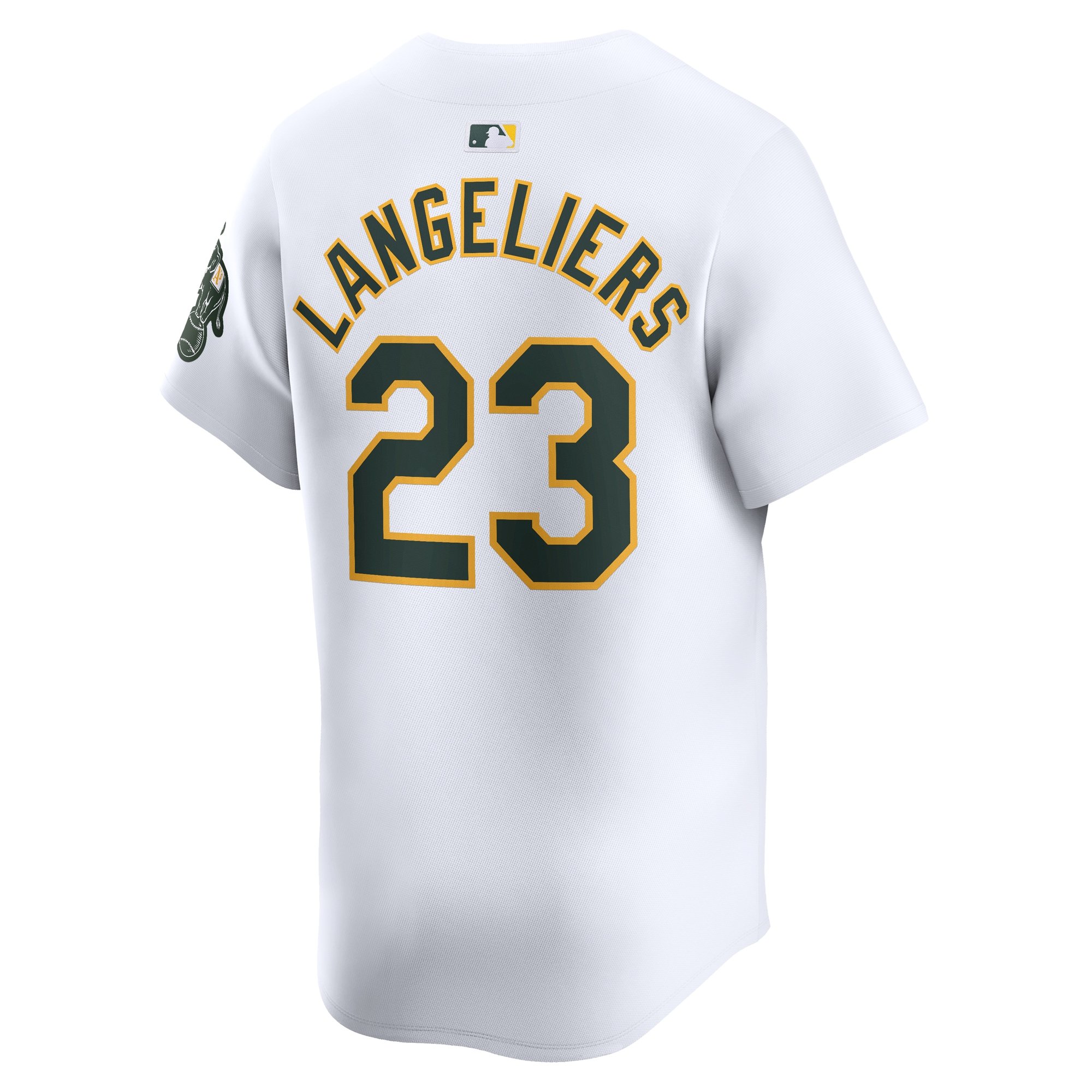 Men's Oakland Athletics Shea Langeliers  White Home Limited Player Jersey