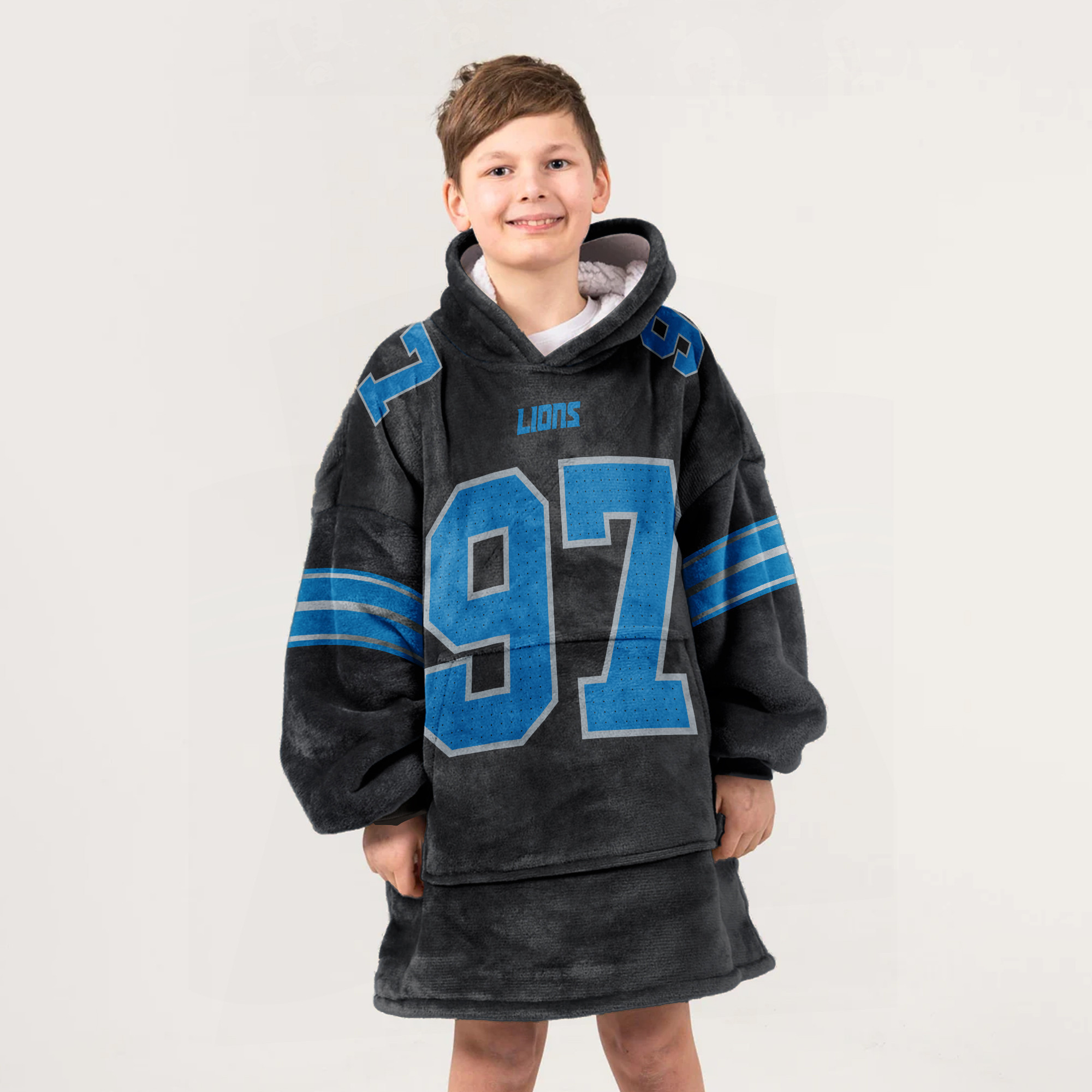 Adult A.H 97 Detroit Football Unisex Blanket Hoodie