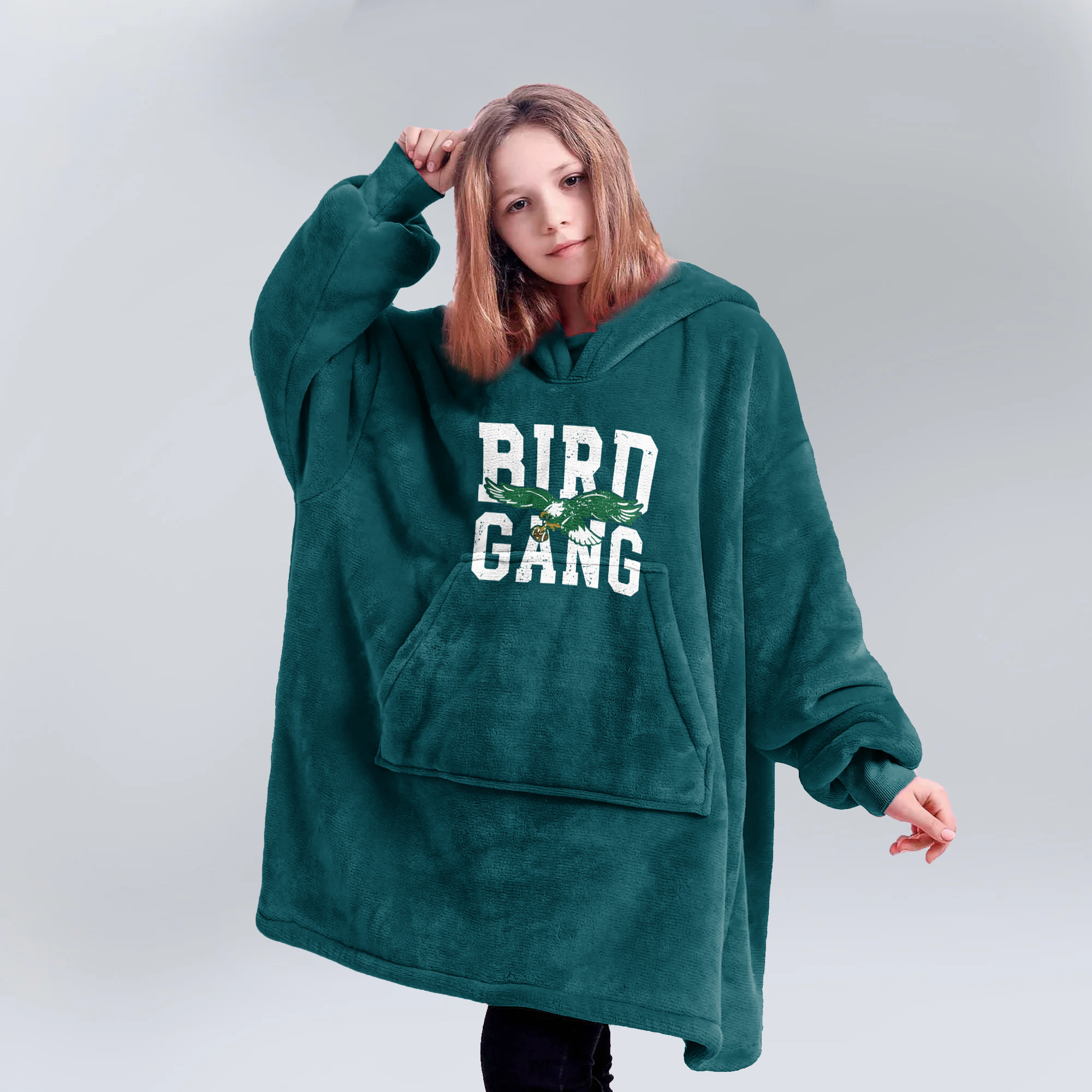Adult Bird Gang Philadelphia Football Unisex Blanket Hoodie