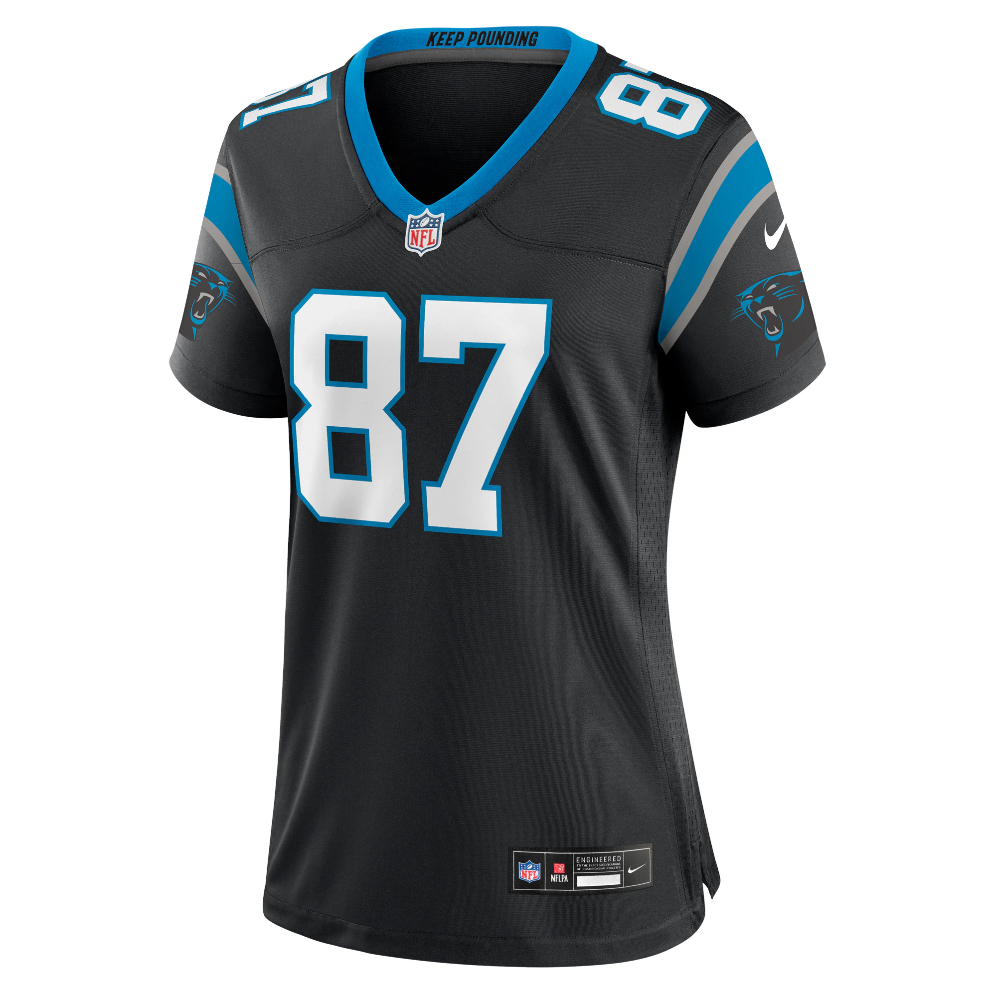 Matt Landers Carolina Panthers Women's  Game Jersey -  Black