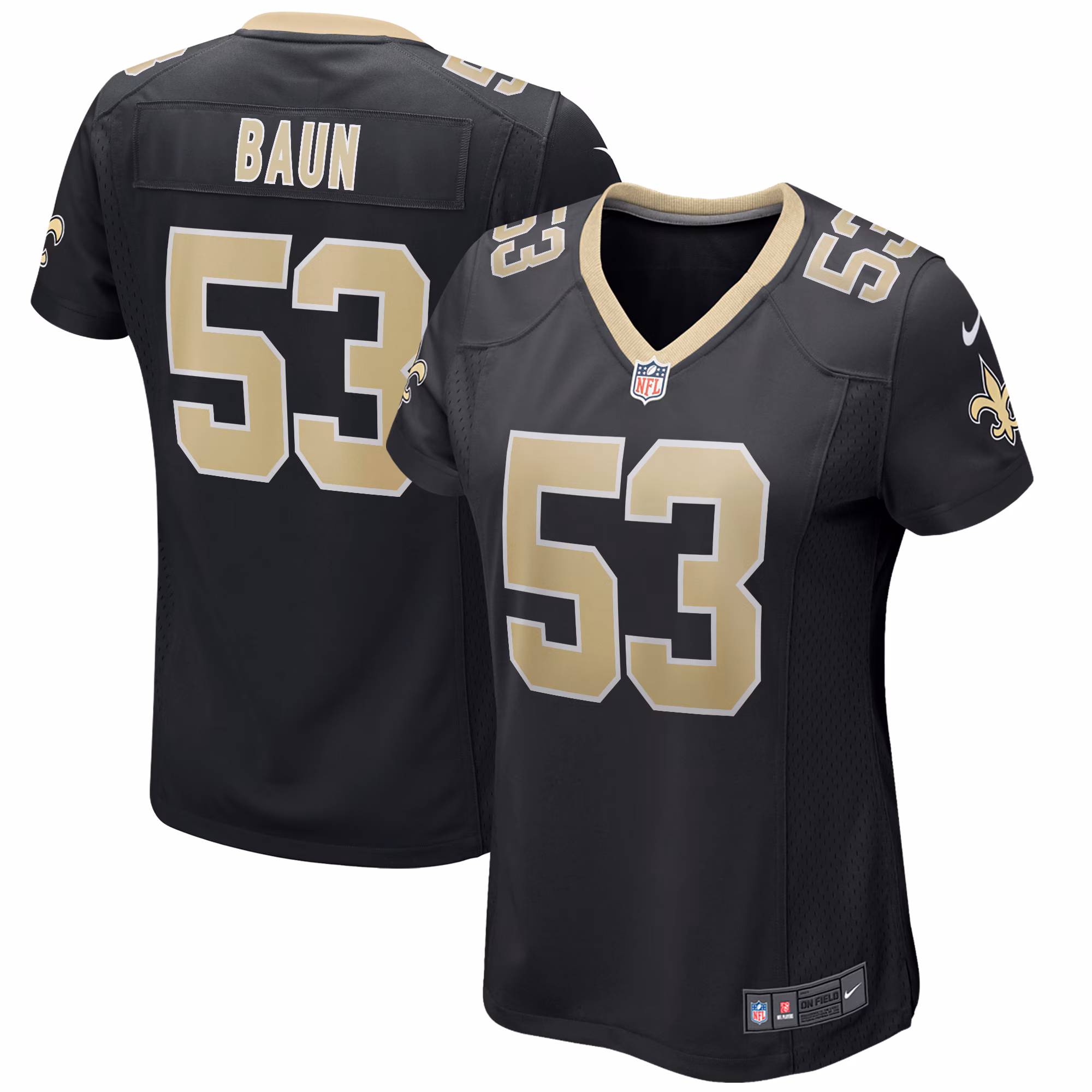 Zack Baun New Orleans Saints Women's Game Jersey - Black