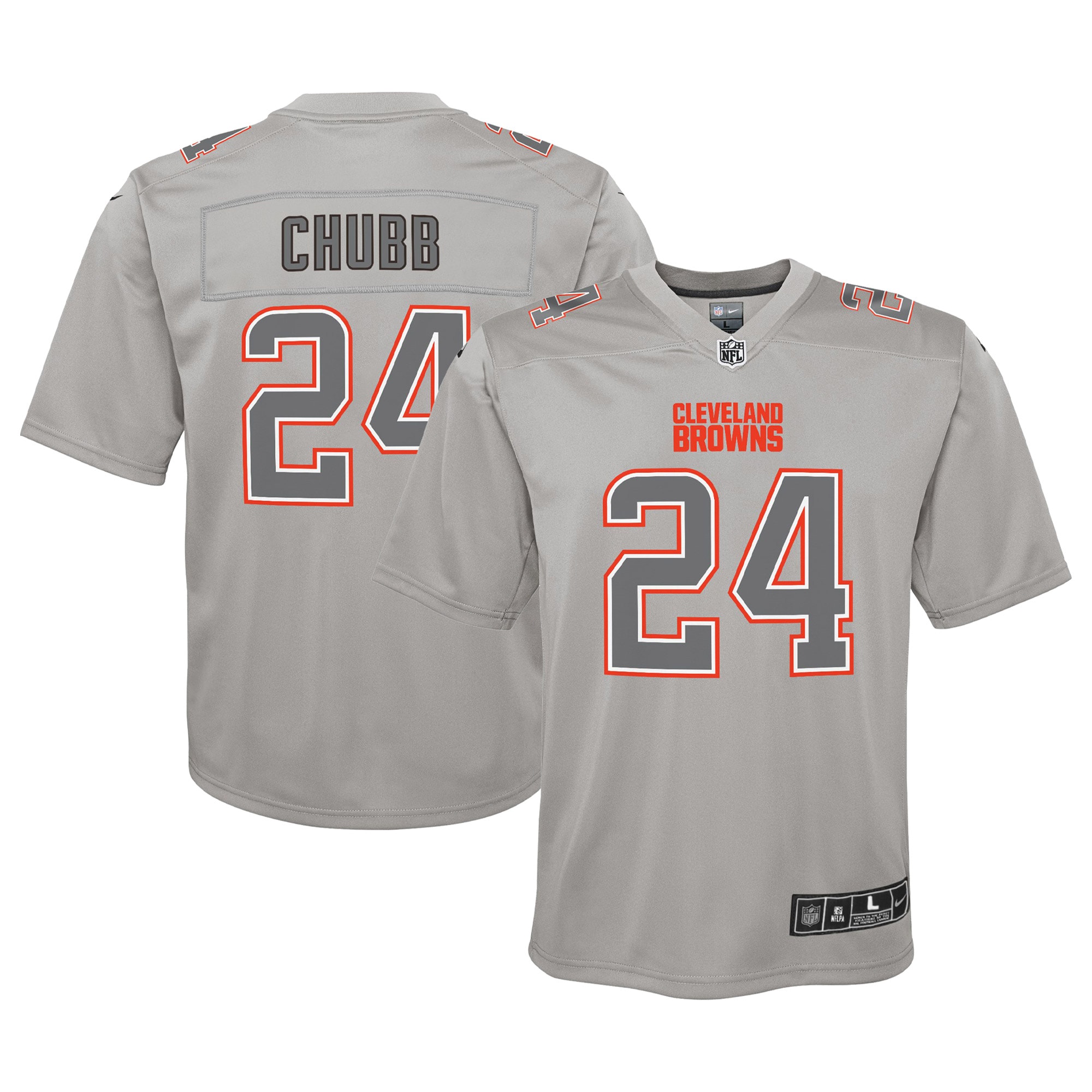 Nick Chubb Cleveland Browns Youth Atmosphere Game Jersey - Gray