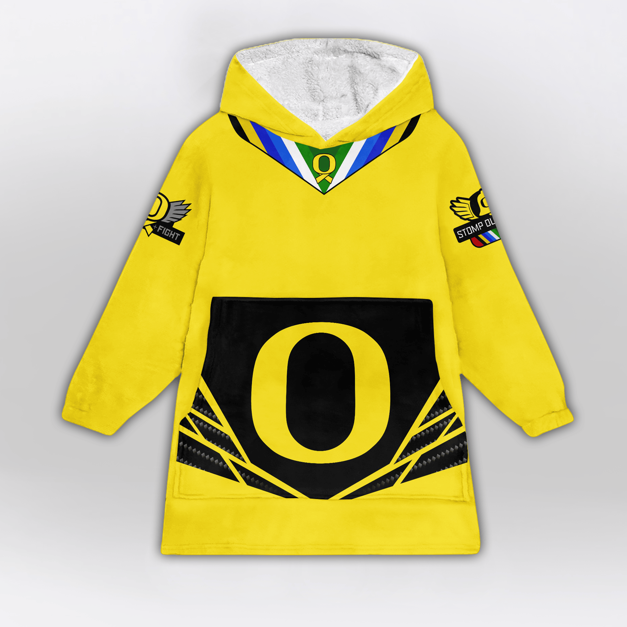 Kid Oregon Football Unisex Blanket Hoodie