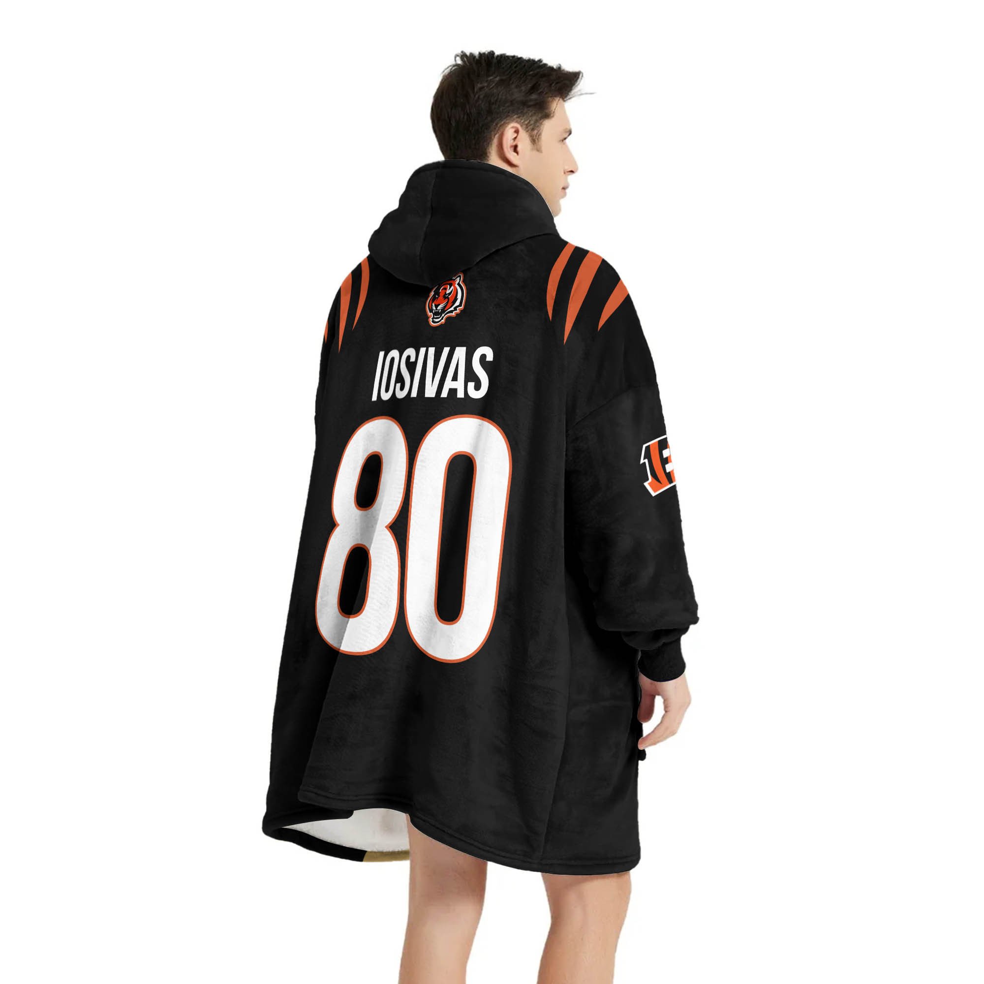 Adult 80 Cincinnati Football Unisex Blanket Hoodie