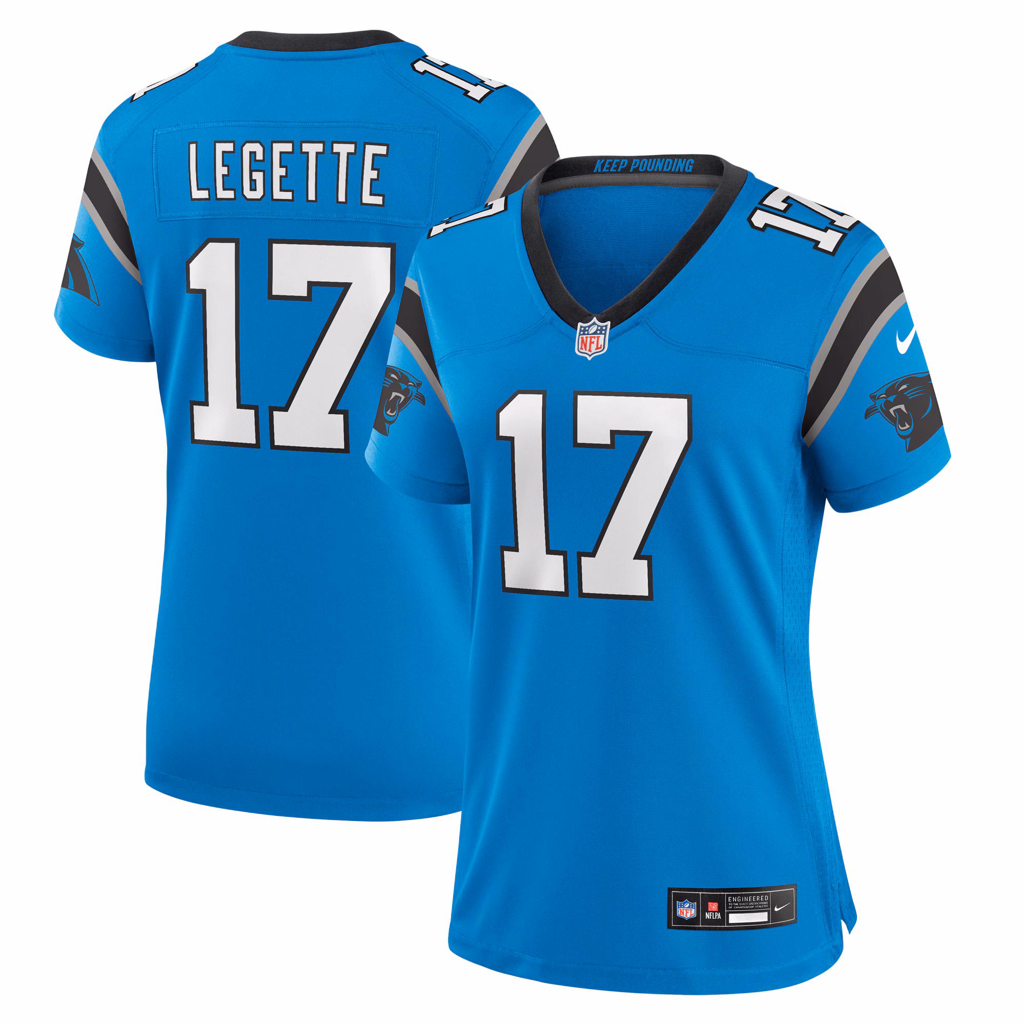 Xavier Legette Carolina Panthers Women's Game Jersey -  Black