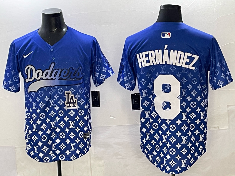 Men's Los #8 Enrique Hernandez Angeles Dodgers 2025 Custom Cool Jersey