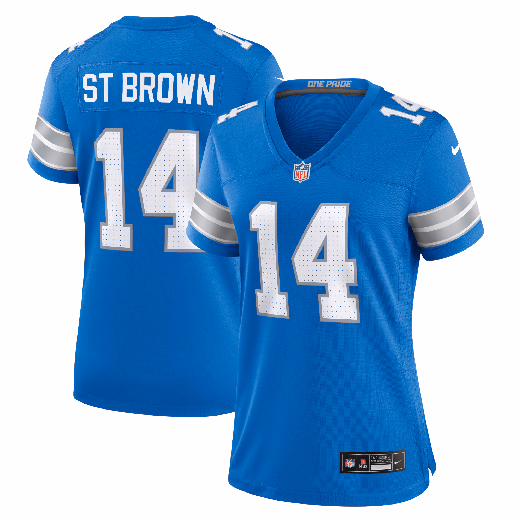 Amon-Ra St. Brown Detroit Lions Women's Team Game Jersey - Blue