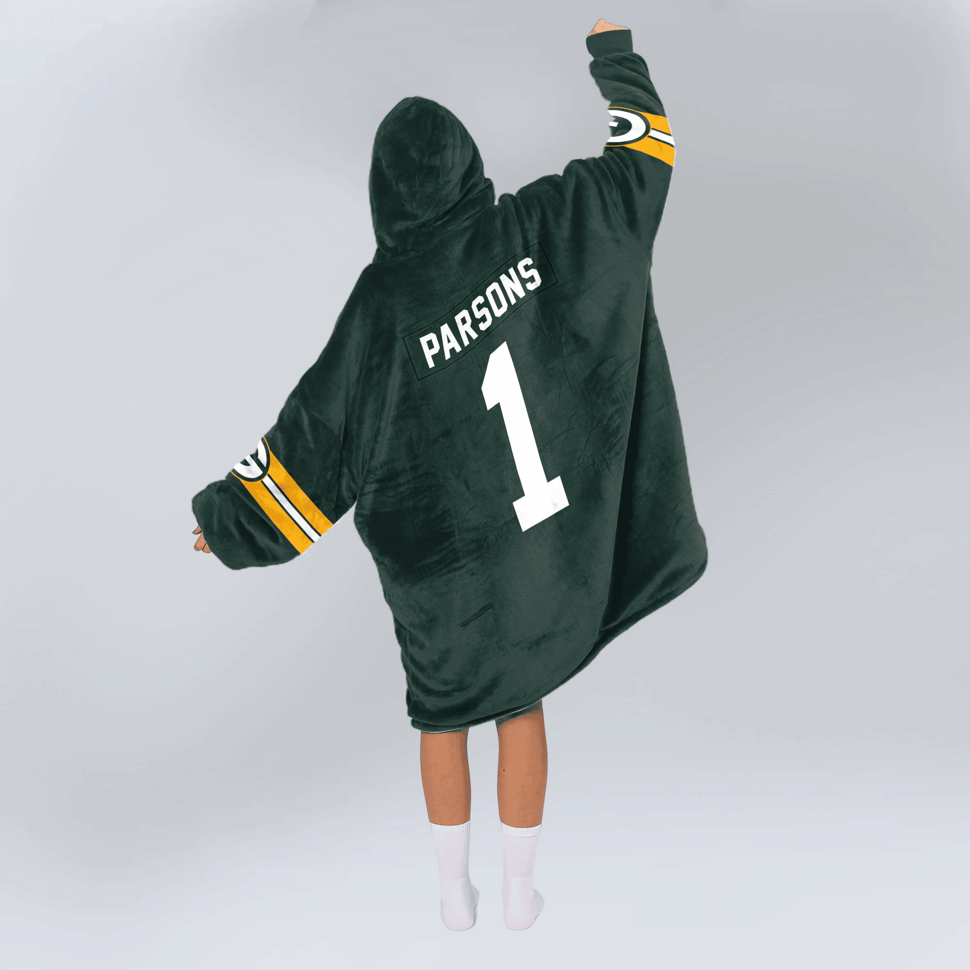 Adult M.P 1 Green Bay Football Unisex Blanket Hoodie