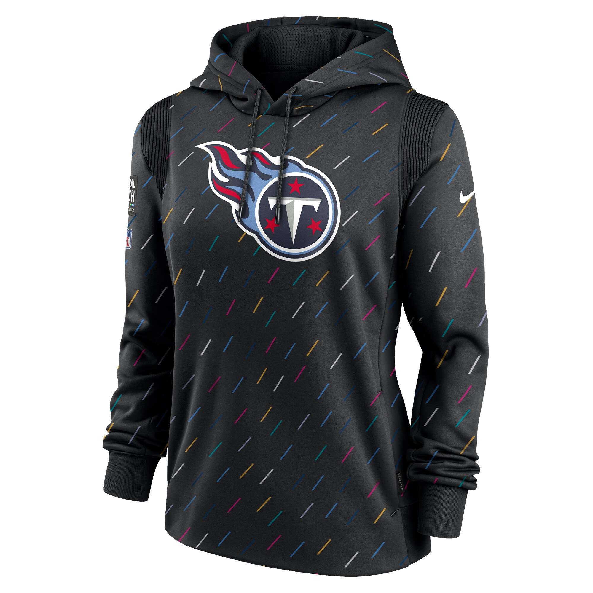 Tennessee Titans Women's NFL Crucial Catch Therma Pullover Hoodie - Anthracite