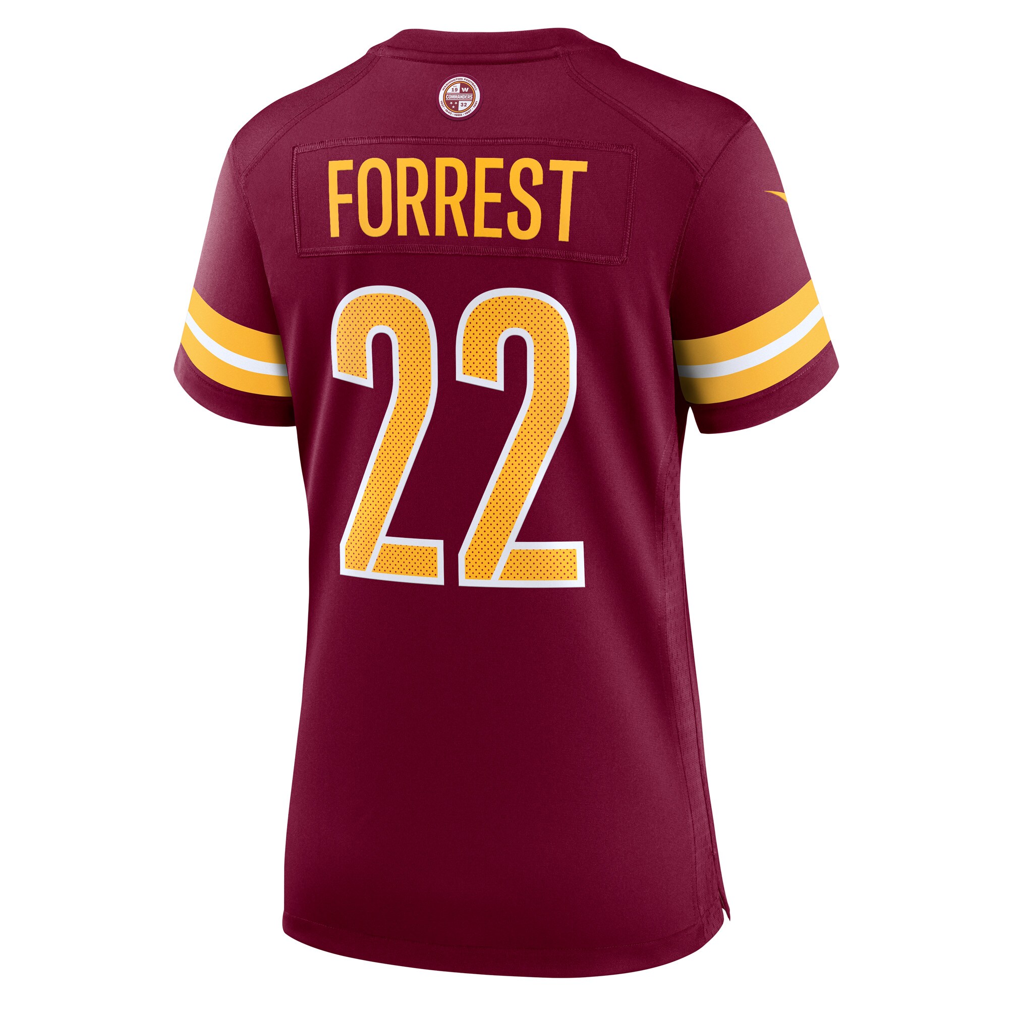 Darrick Forrest Washington Commanders  Women's Game Player Jersey - Burgundy